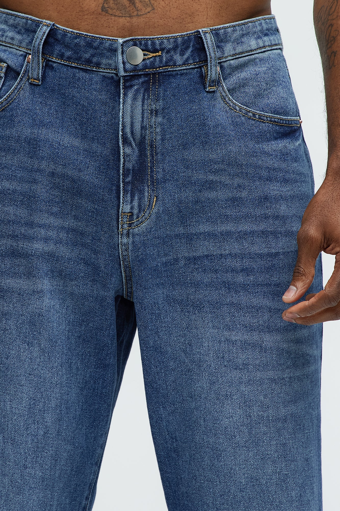 Call Me Over Straight Jeans - Medium Blue Wash - Image 4