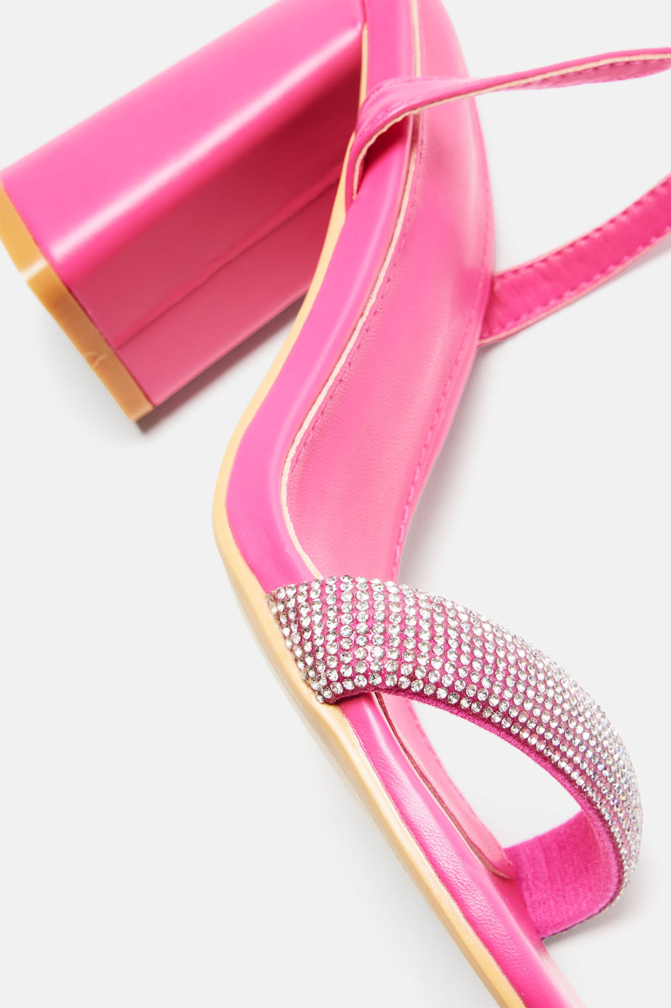 India Embellished Block Heels - Hot Pink - Image 5