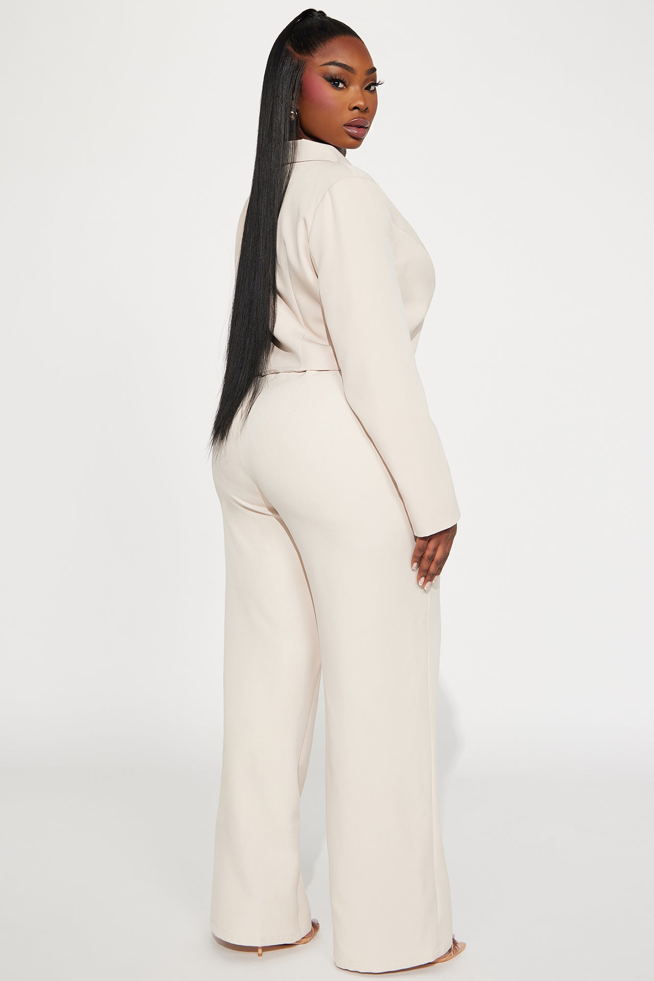Quick Break 2 Piece Jumpsuit Set - Beige - Image 12