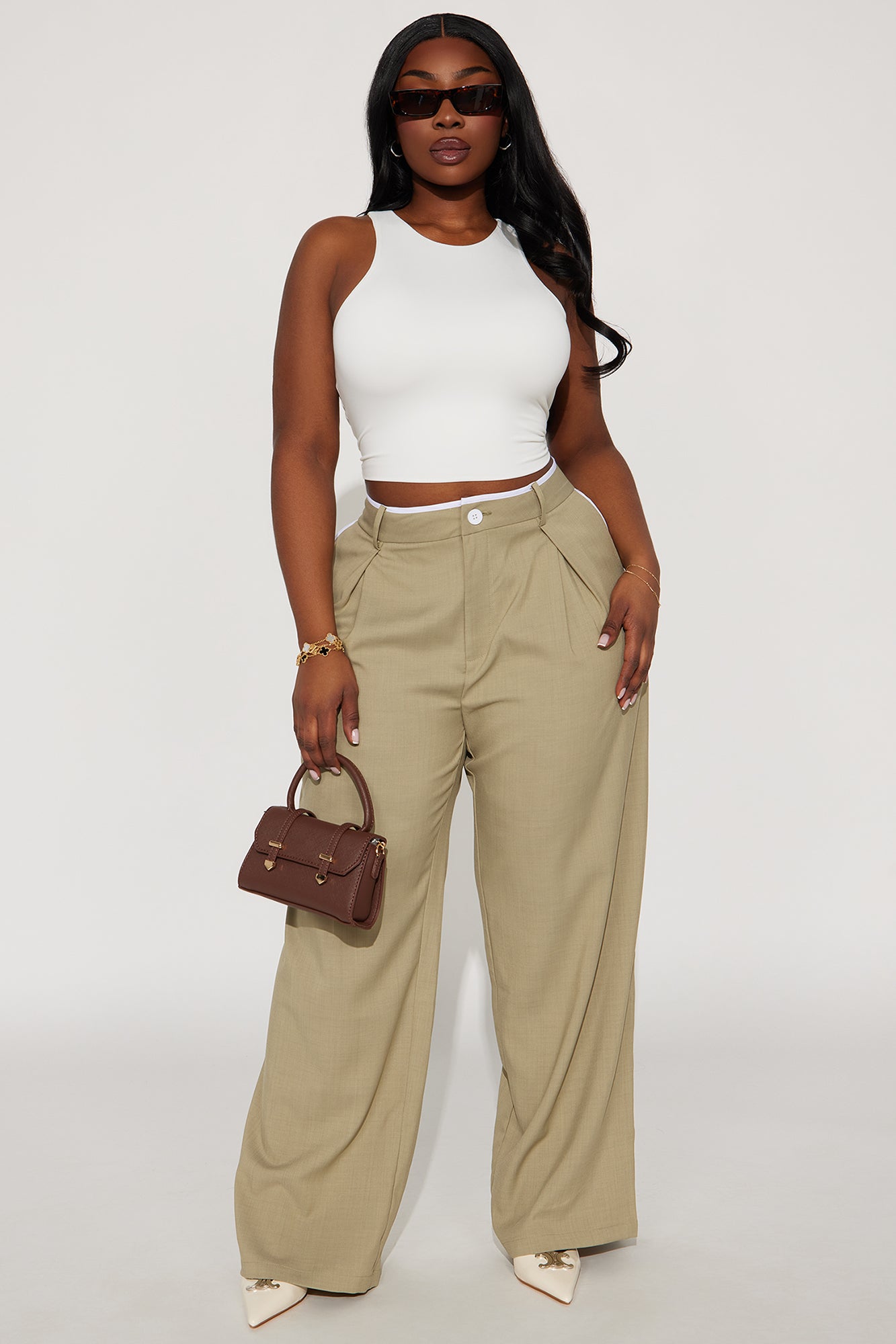 Thinking Of You Trouser Pant - Sage - Image 4