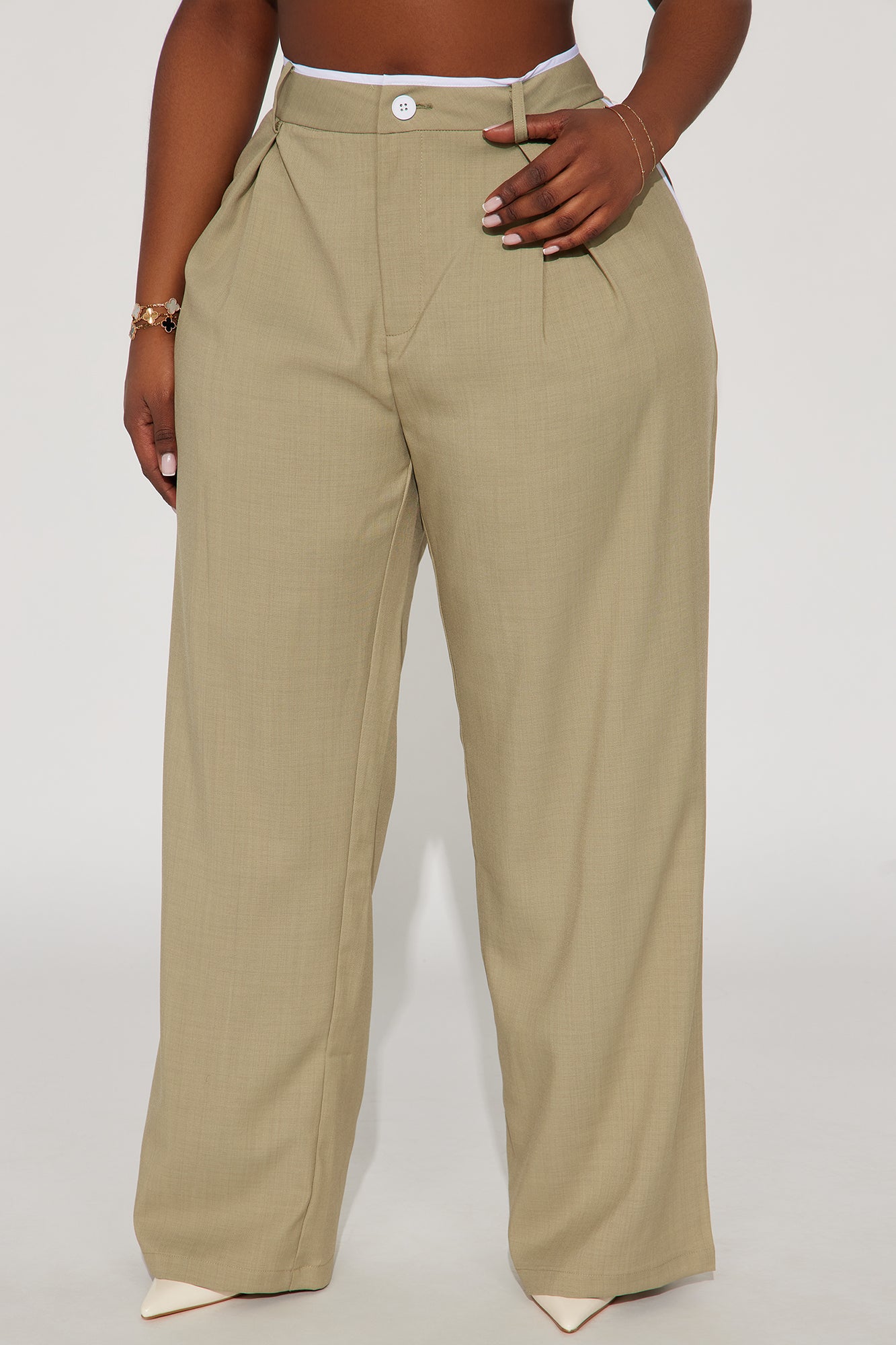 Thinking Of You Trouser Pant - Sage - Image 5