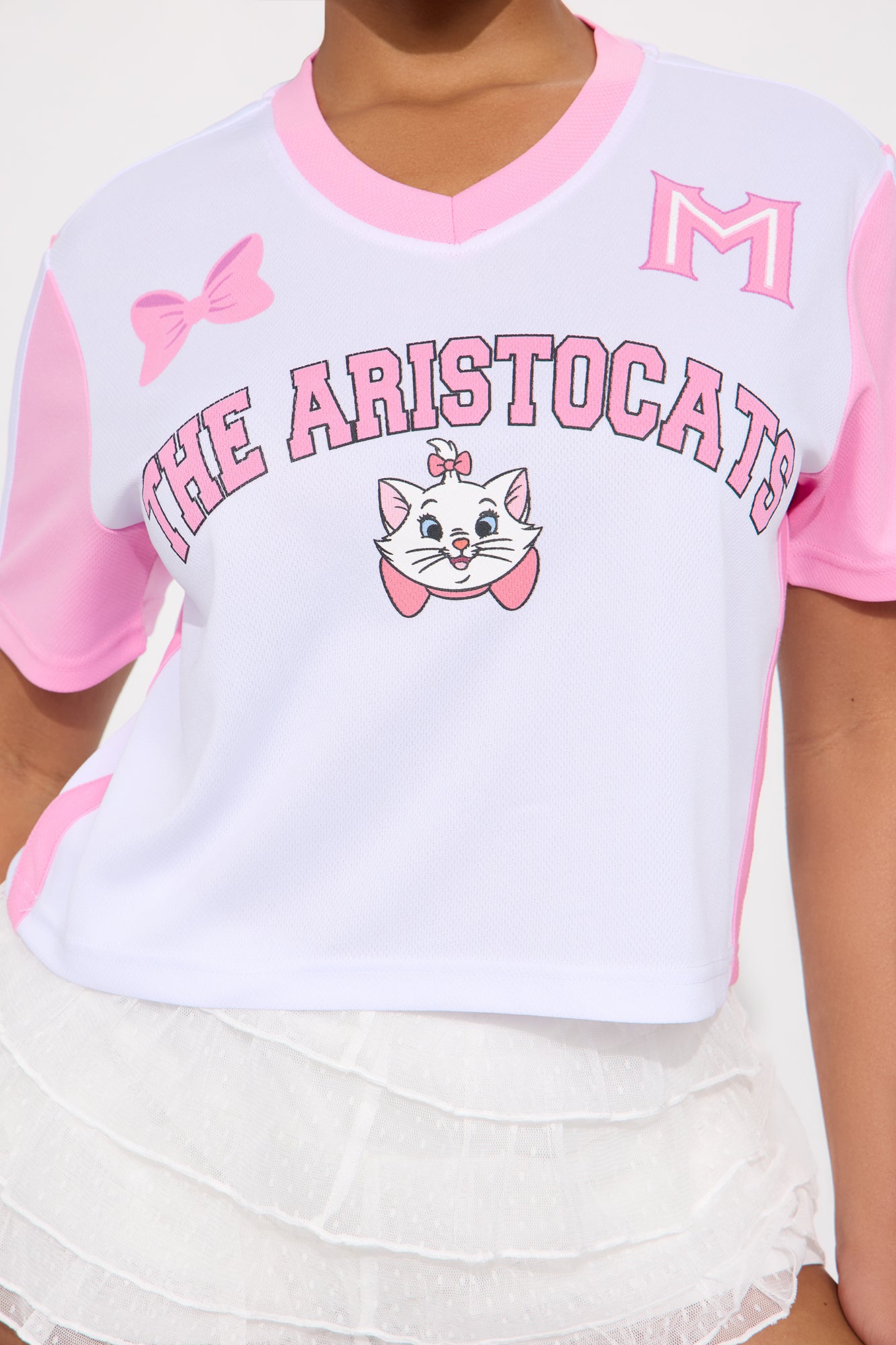 Aristocats Marie Bow Tee - White/Pink - Image 4