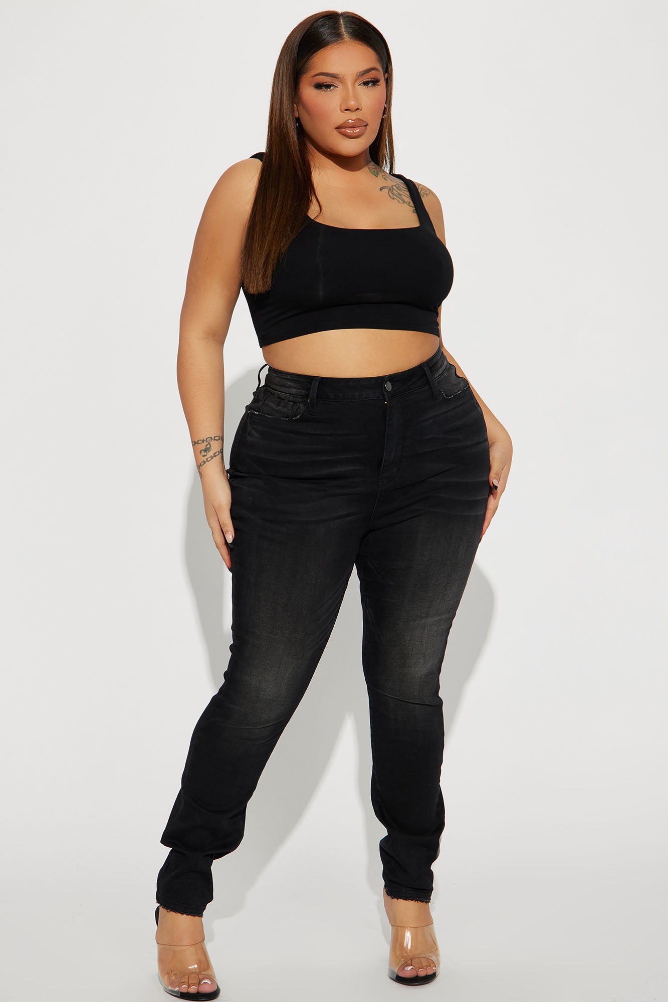 On The List Deluxe Stretch Skinny Jean - Black - Image 4