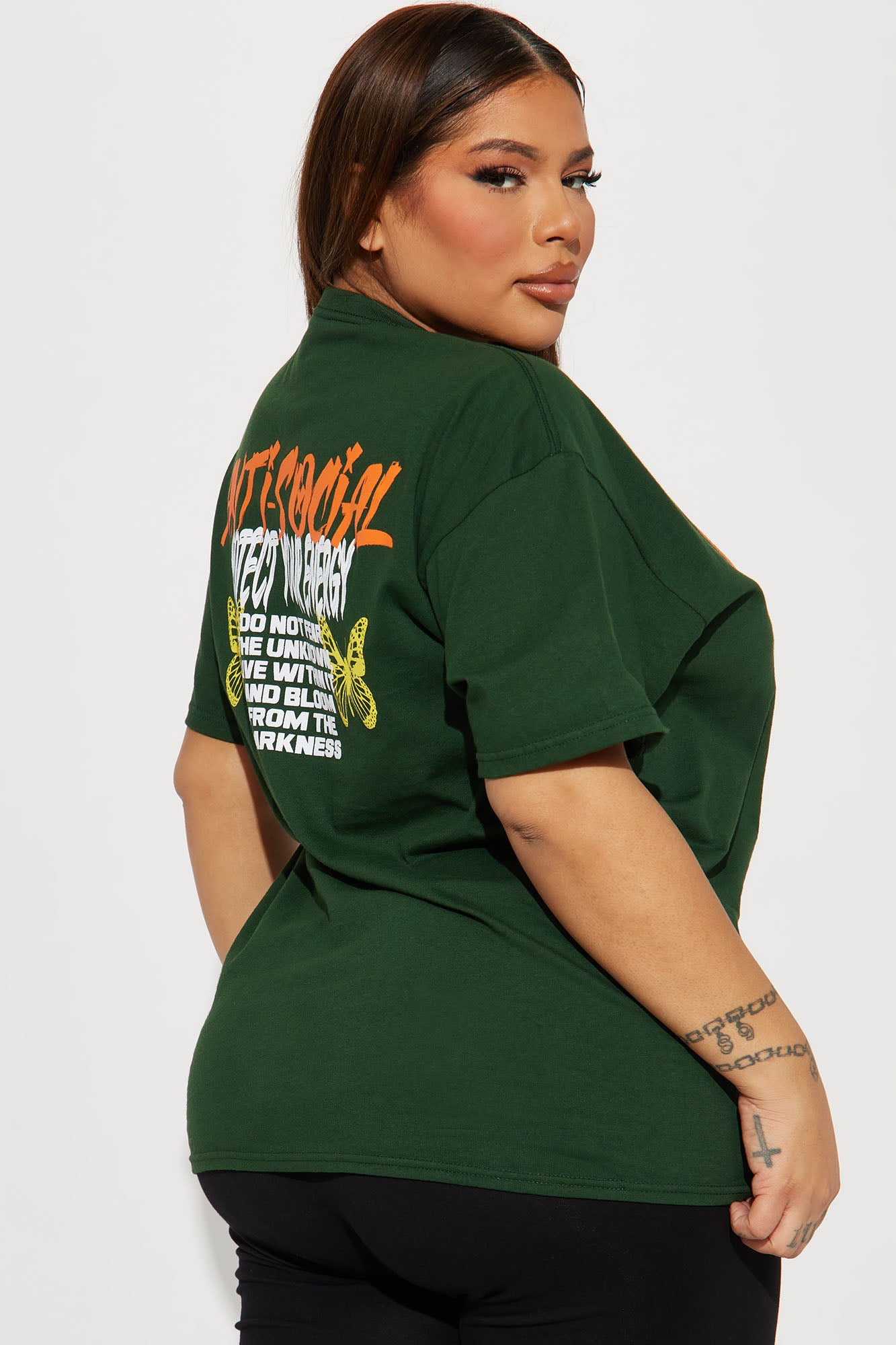 Anti Social Energy Graphic Tee - Hunter - Image 8