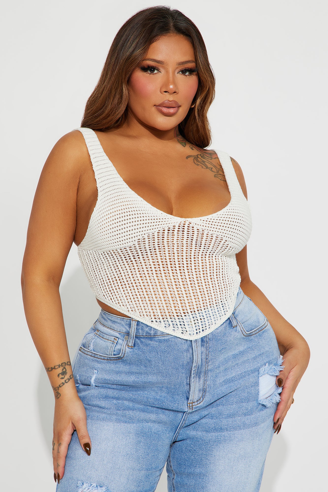In The Wild Crochet Tank - Off White - Image 4