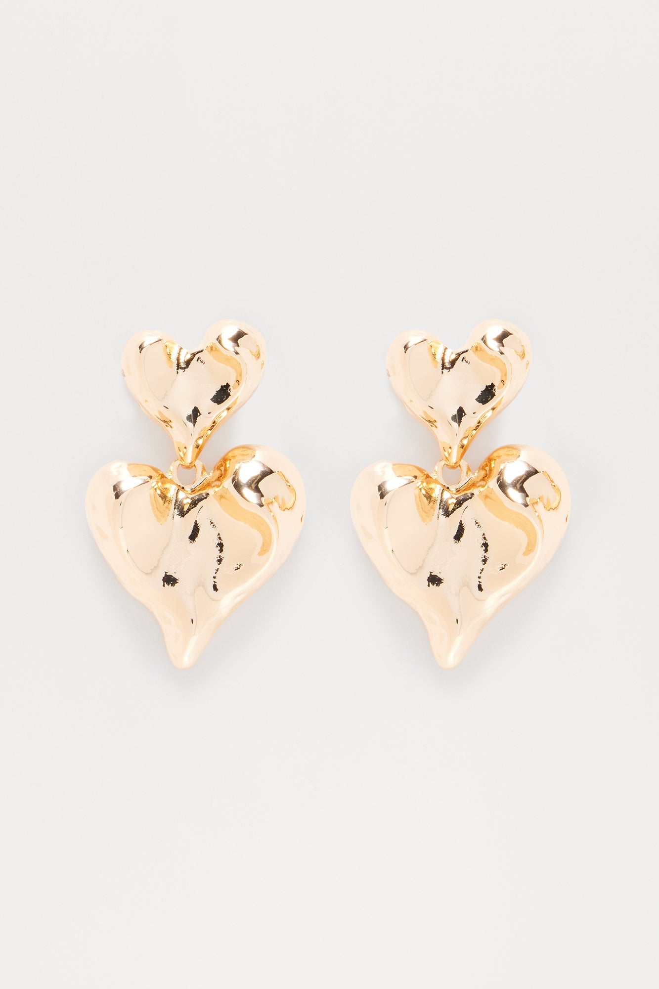 I Heart U Drop Earrings - Gold - Image 3