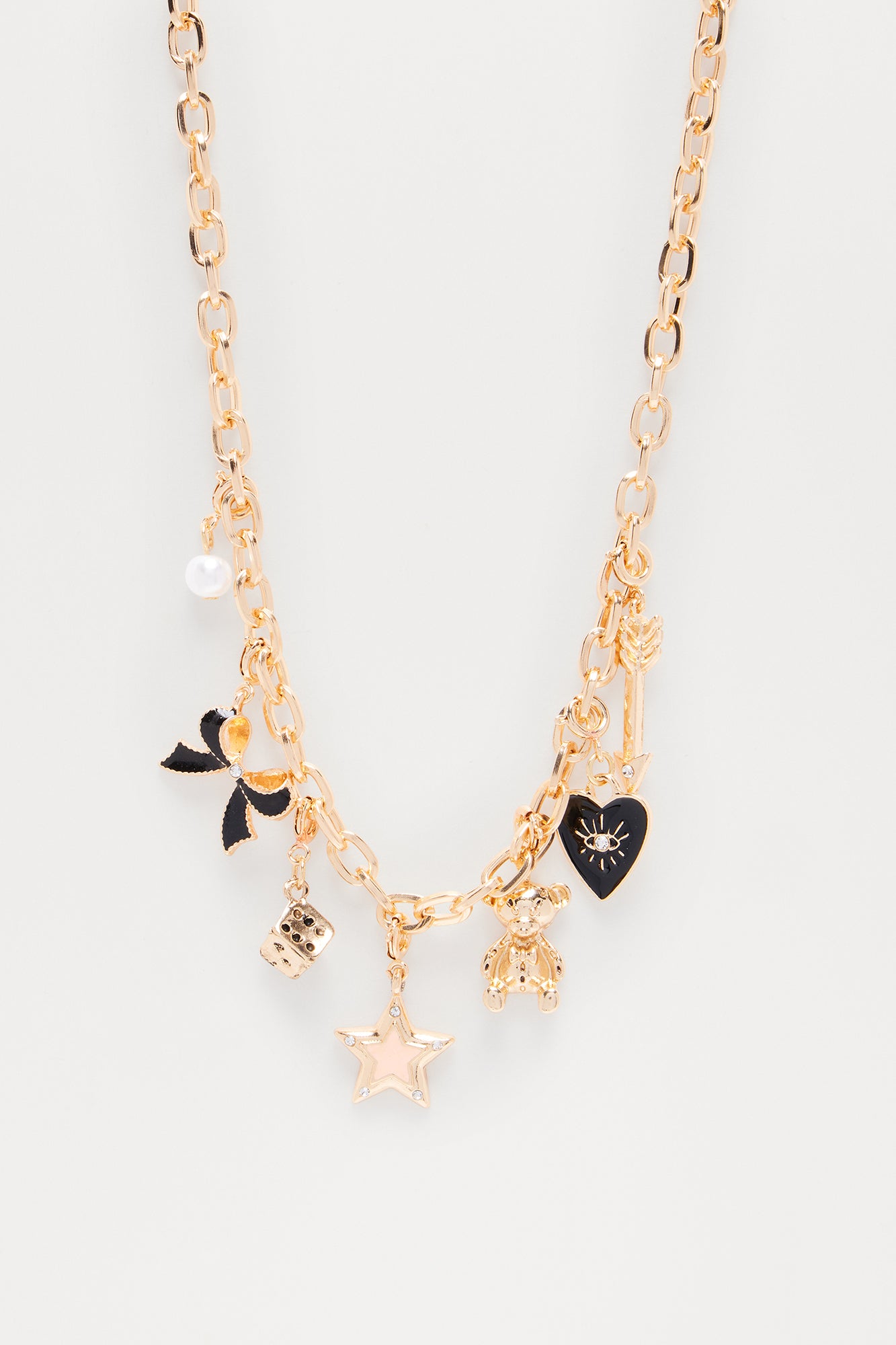 Teddy Charm Necklace - Gold/combo - Image 3