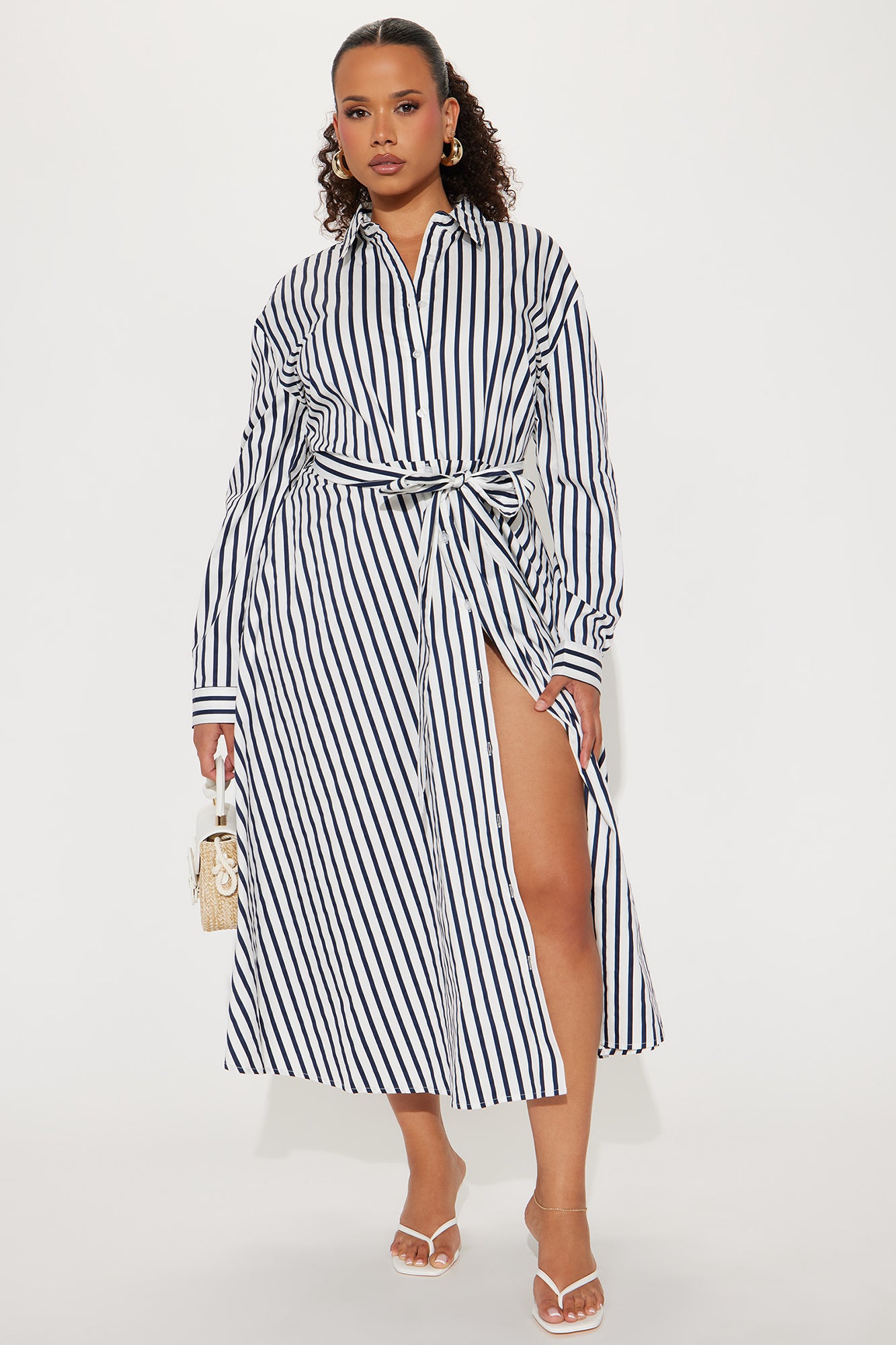 Always Stylish Striped Midi Dress - Navy/combo - Image 4