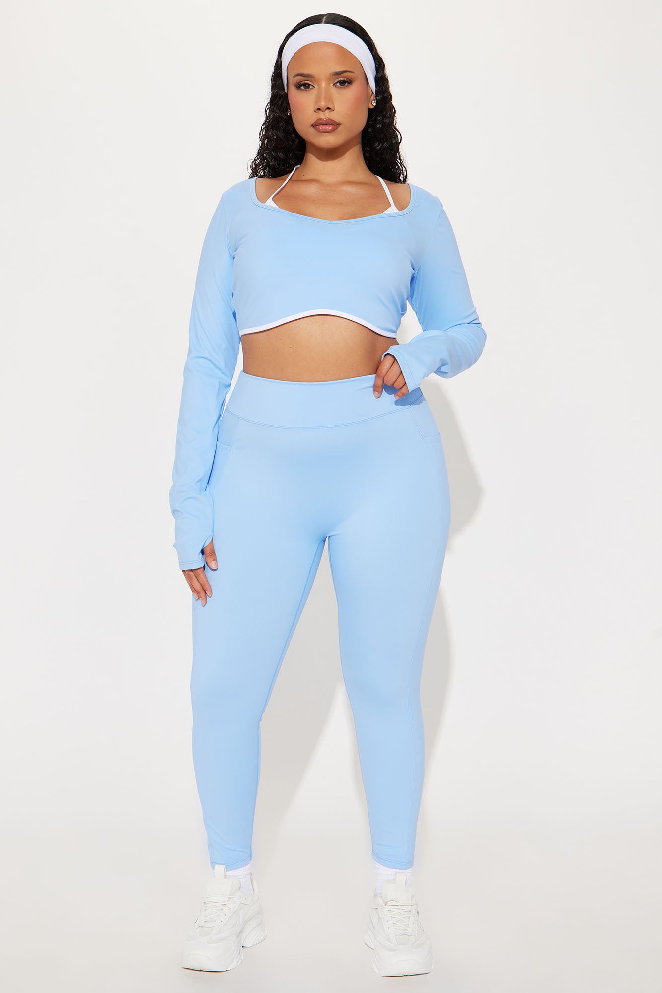 Tennis Club Twofer Active Top - Light Blue - Image 5