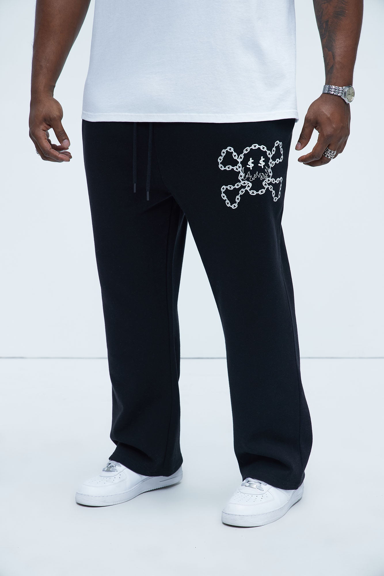 Tyson Chained To The Money Straight Sweatpants - Black - Image 6