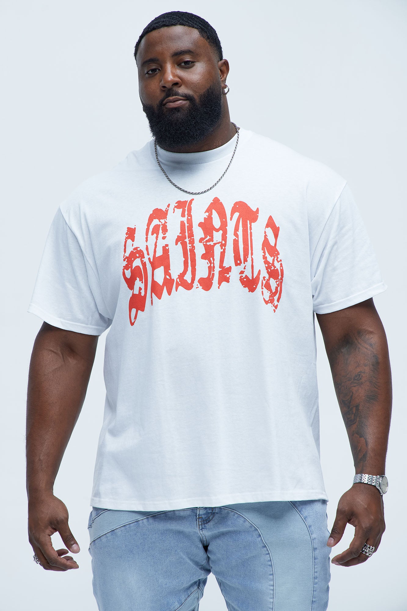 Broken Saints Short Sleeve Tee - White - Image 4