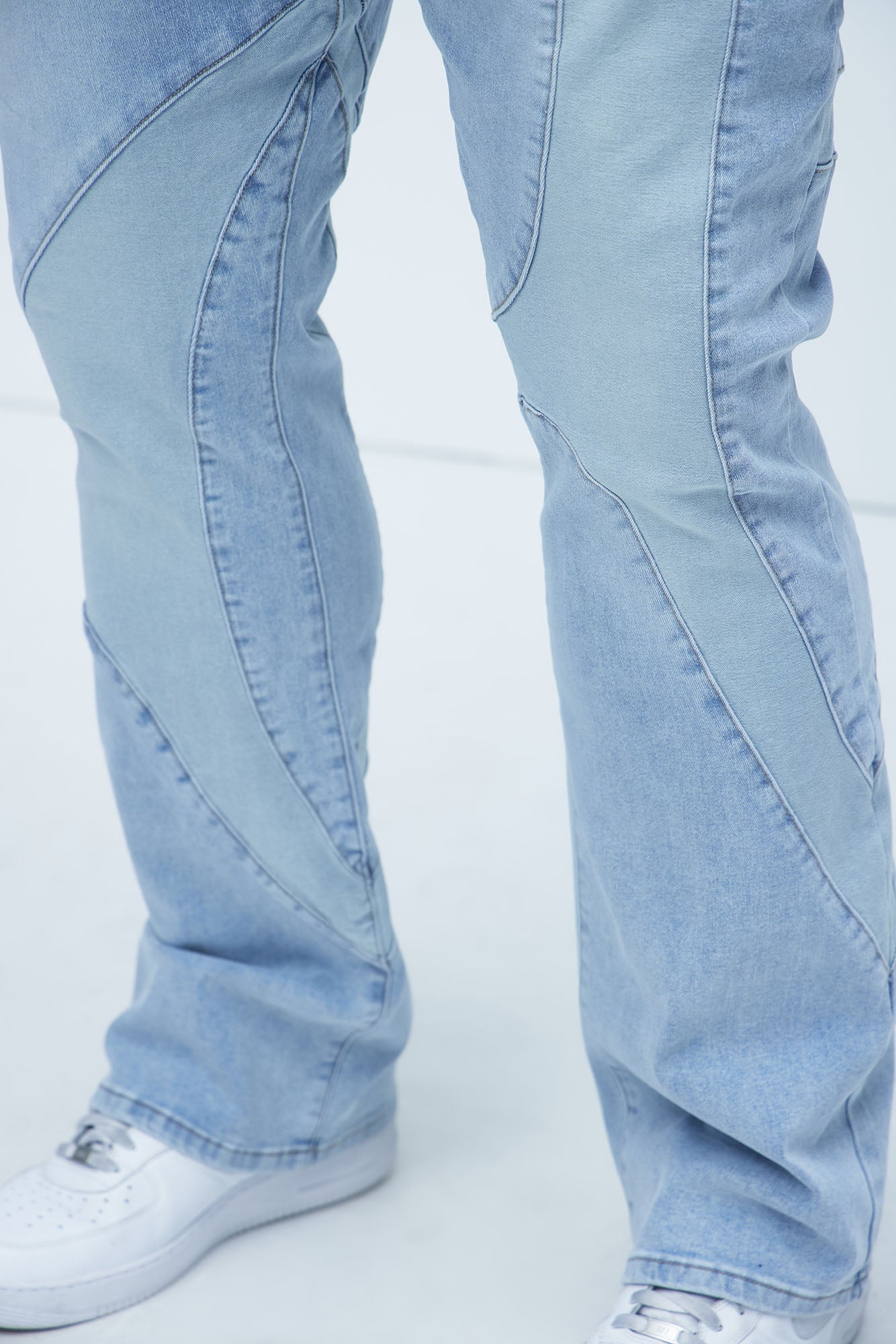 Have A Good One Paneled Stacked Slim Flare Jeans - Light Wash - Image 7
