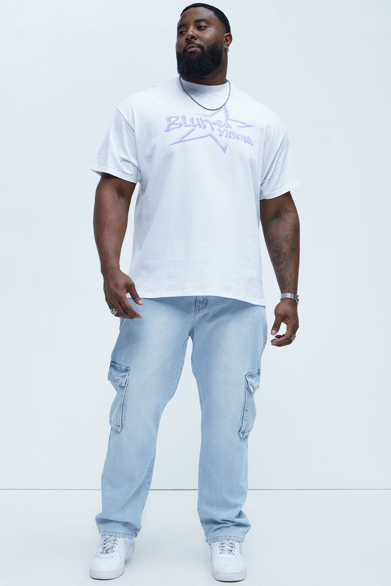 Blurred Visions Short Sleeve Tee - White - Image 5