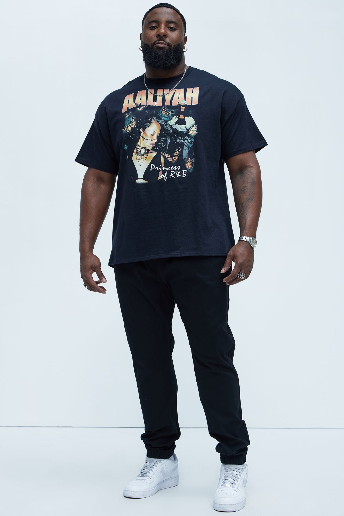 Aaliyah Share My World Tour Short Sleeve Tee - Black - Image 6