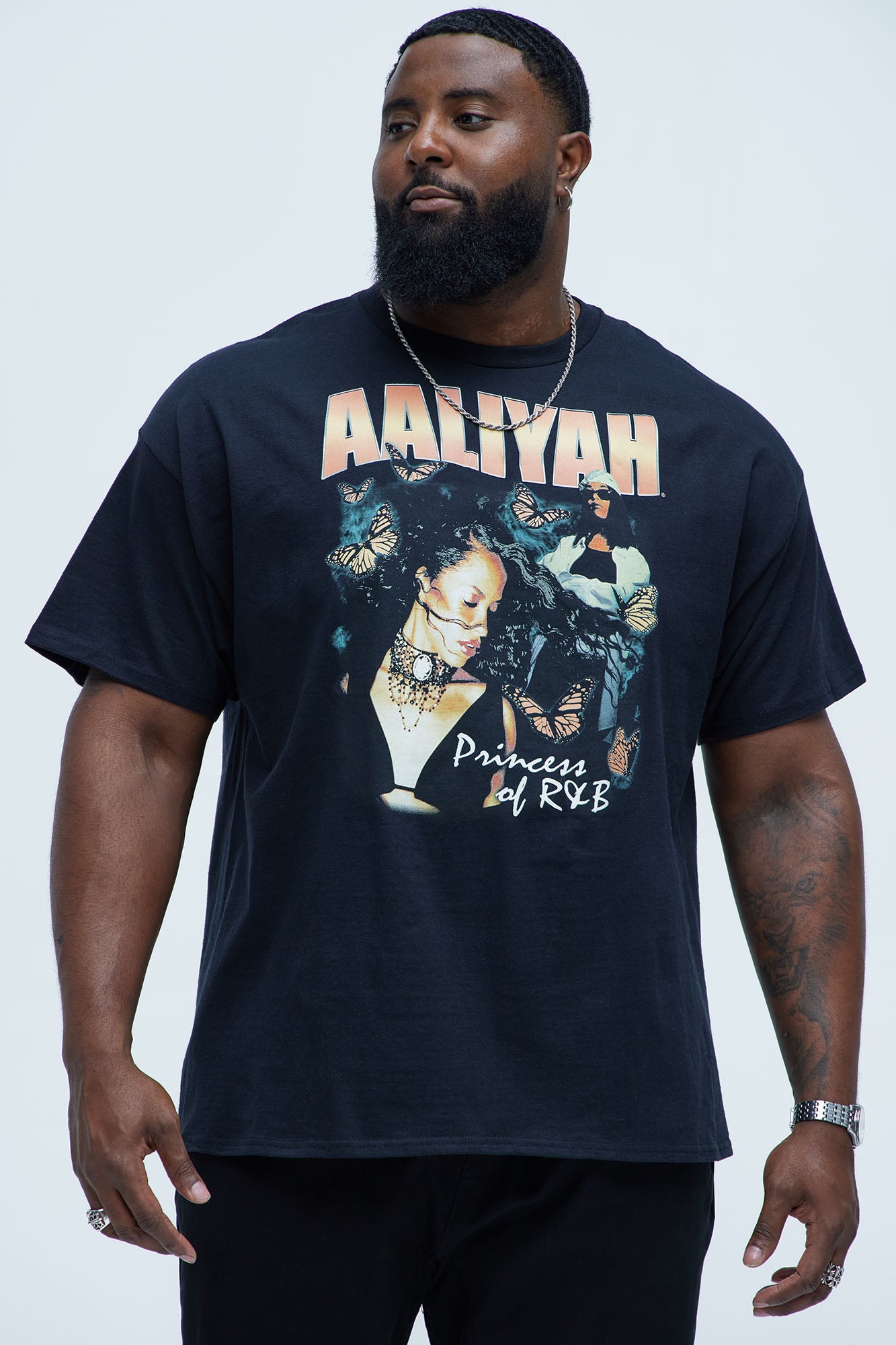 Aaliyah Share My World Tour Short Sleeve Tee - Black - Image 5