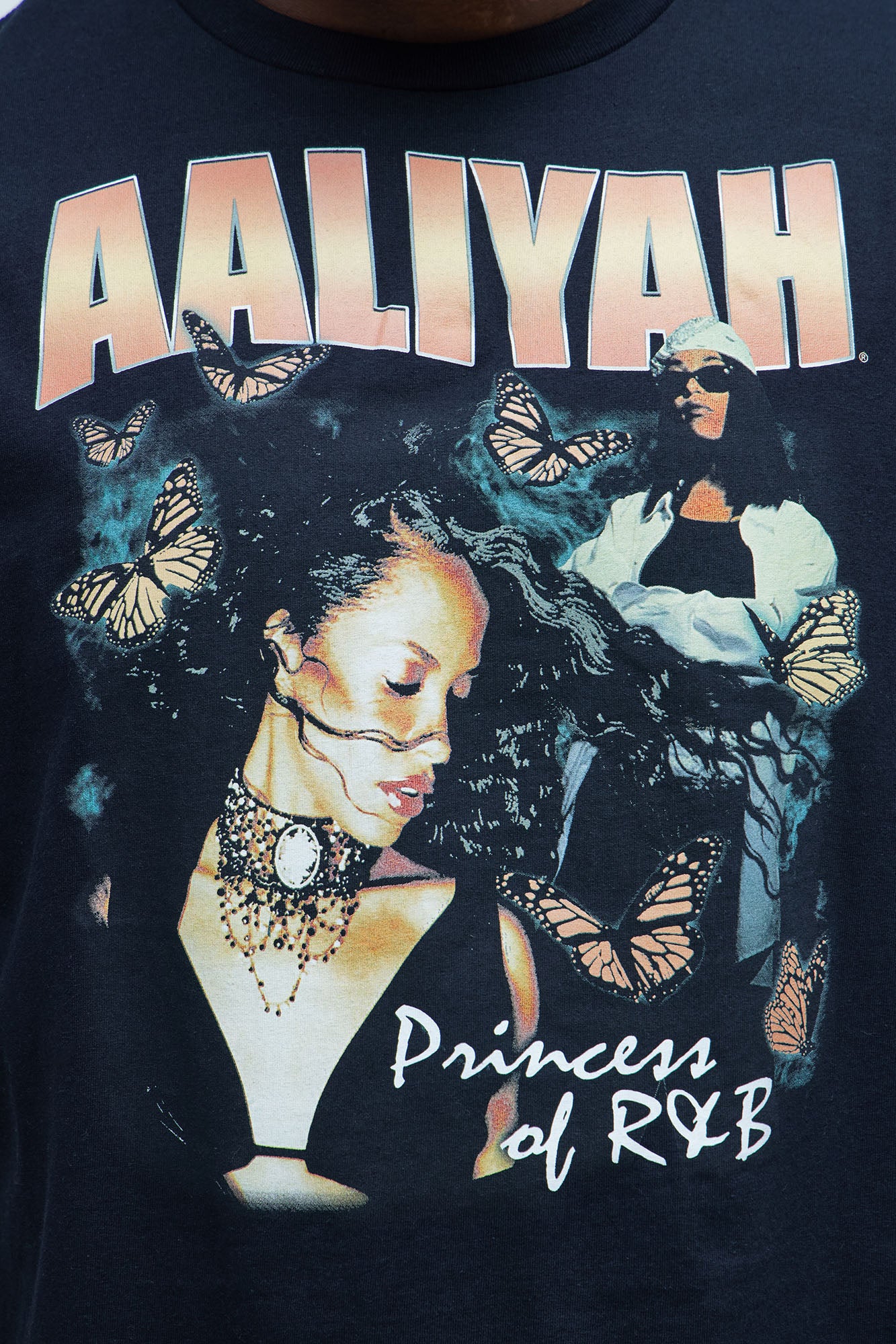 Aaliyah Share My World Tour Short Sleeve Tee - Black - Image 7