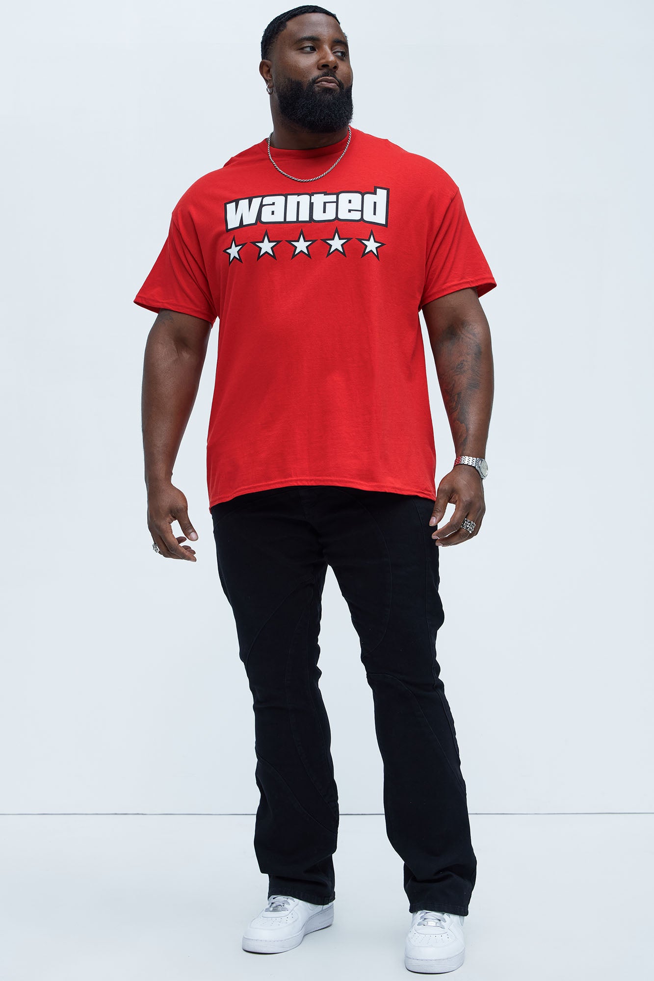 5 Star Wanted Short Sleeve Tee - Red - Image 5