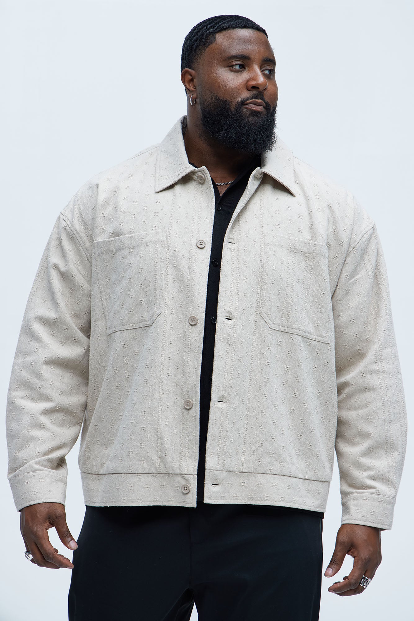 Taza Jacquard Jacket - Tan - Image 6