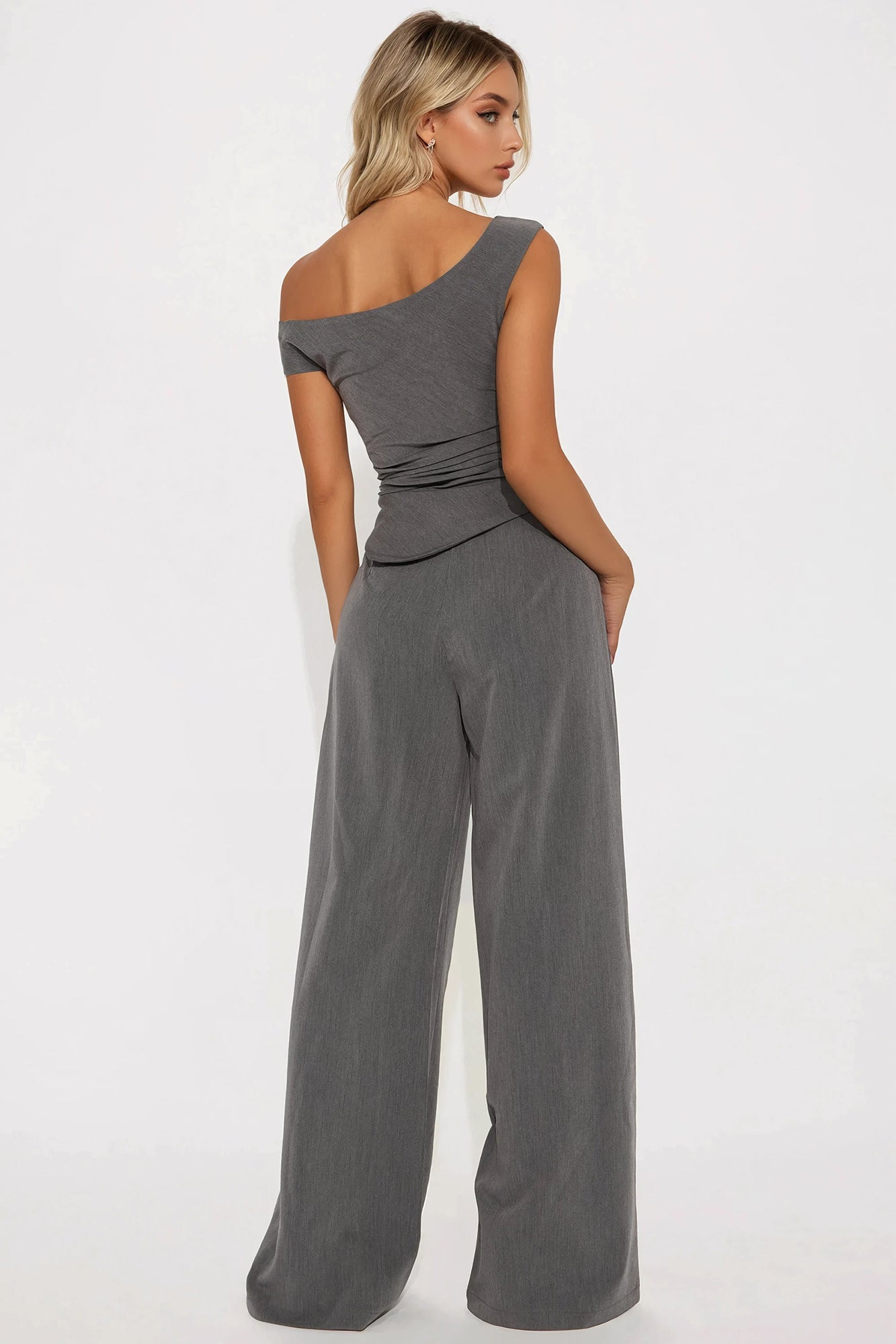 Running Late Jumpsuit - Charcoal - Image 3