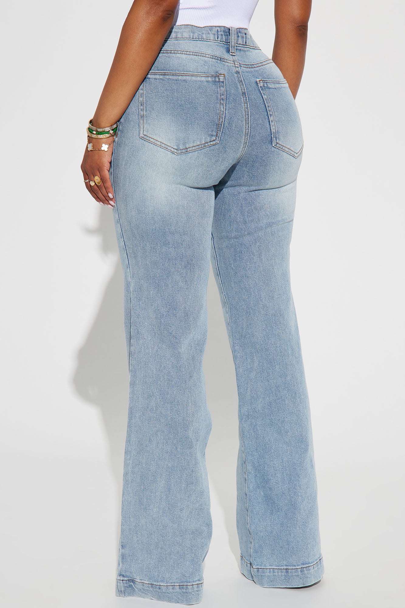 Bridge The Distance Wide Leg Jeans - Medium Blue Wash - Image 3