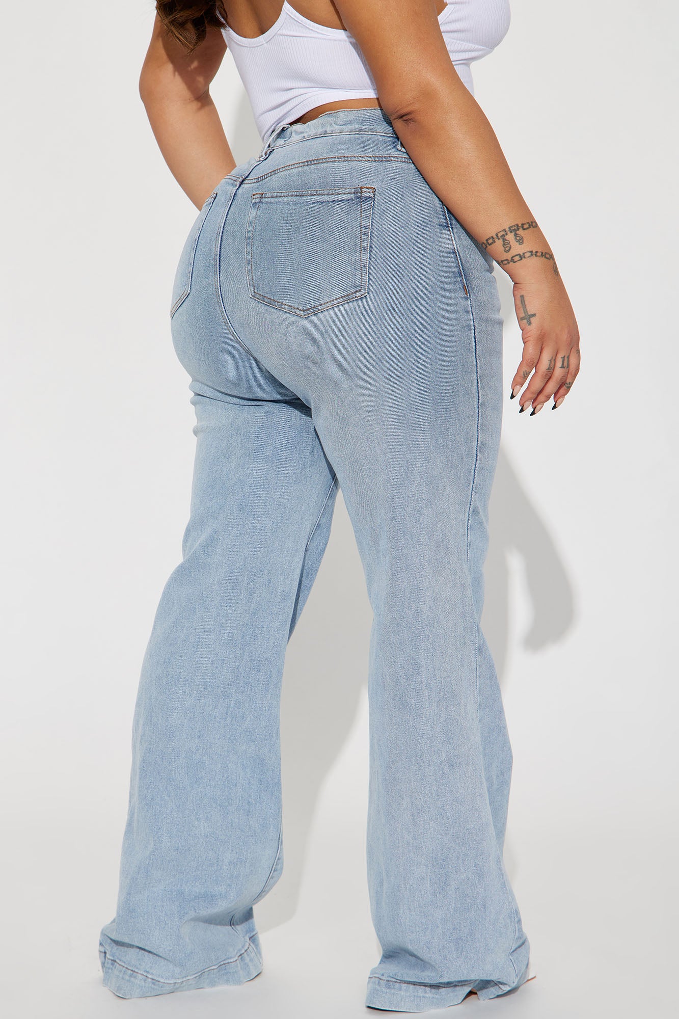 Bridge The Distance Wide Leg Jeans - Medium Blue Wash - Image 7