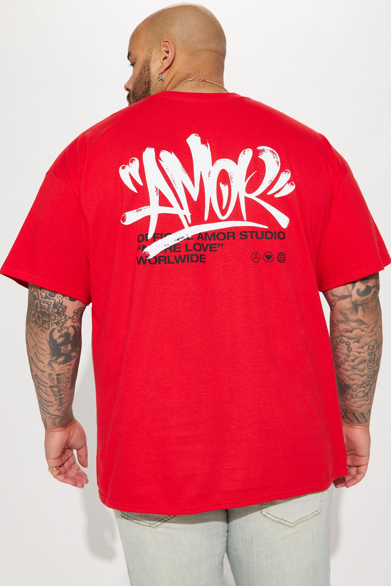 Amor Studio Short Sleeve Tee - Red - Image 8