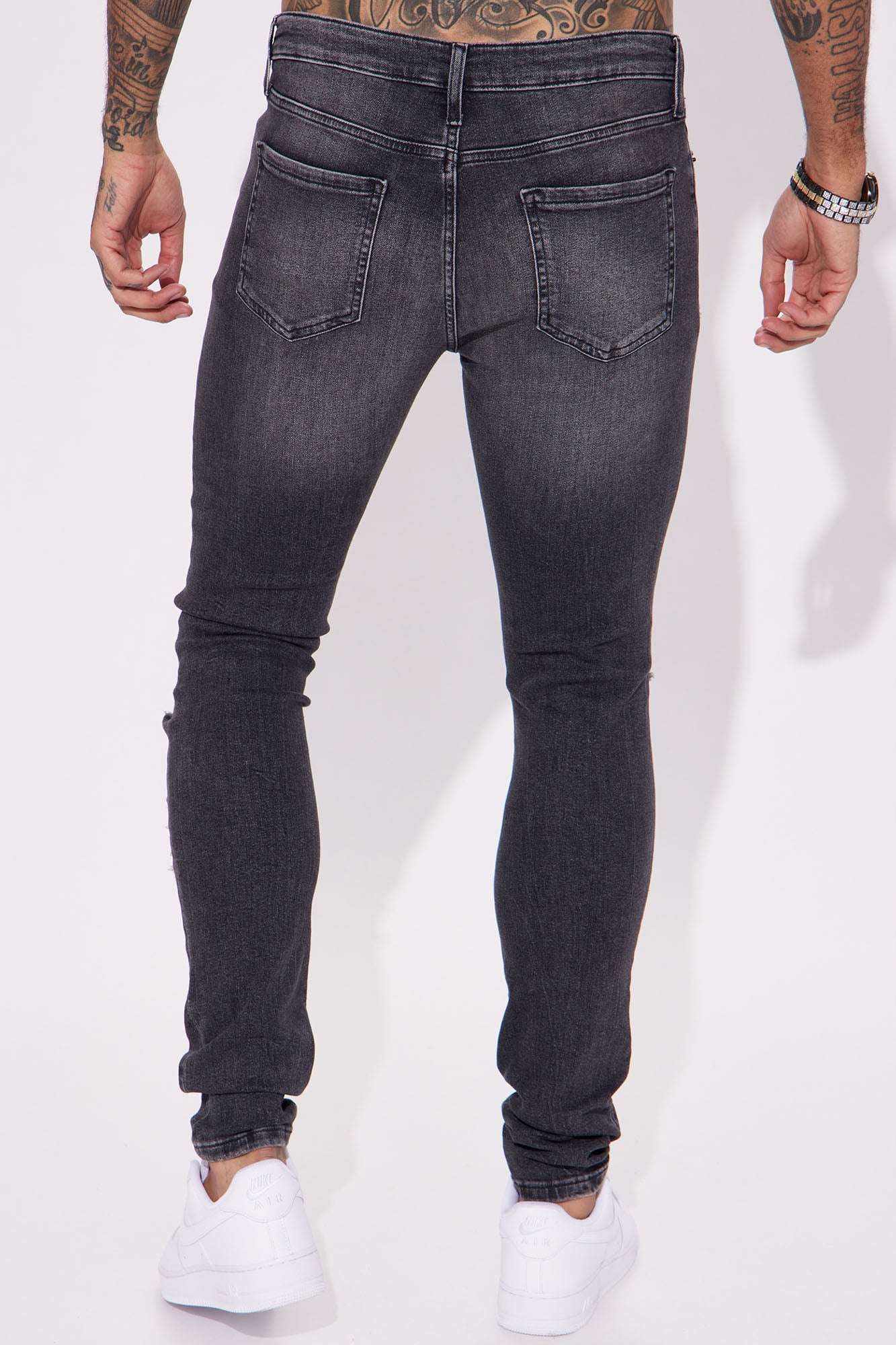 Ready To Unwind Stacked Skinny Jeans - Black Wash - Image 5