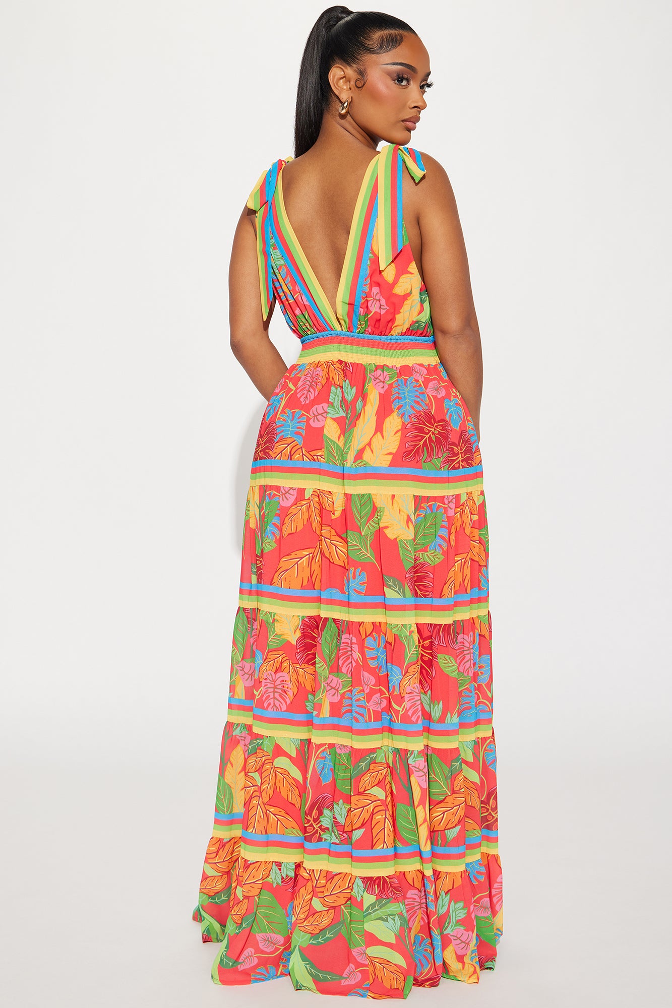 Barbados Maxi Dress - Red/combo - Image 3