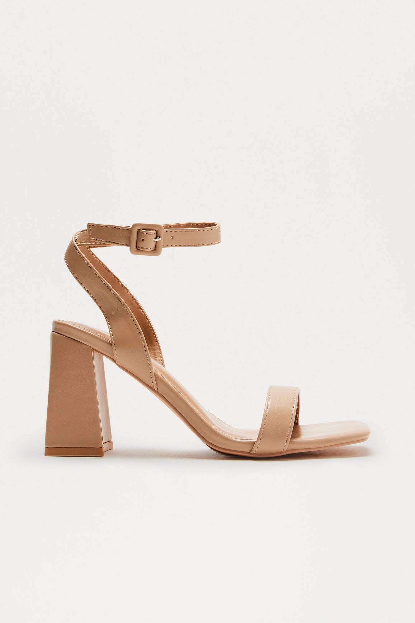 Winston Faux Leather Ankle Strap Heels - Camel - Image 4