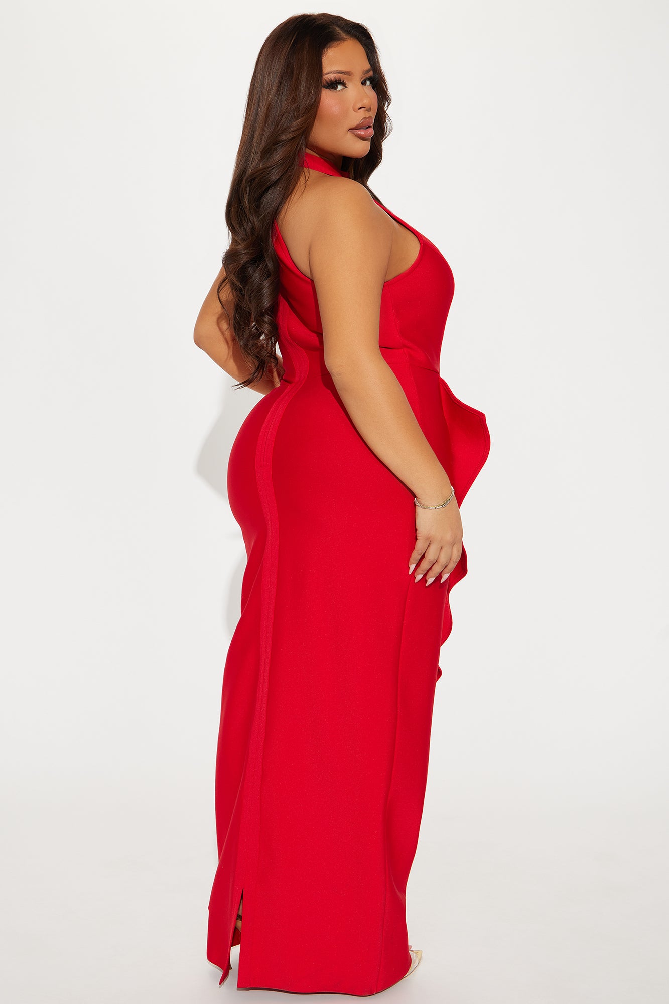 Say My Name Bandage Maxi Dress - Red - Image 6