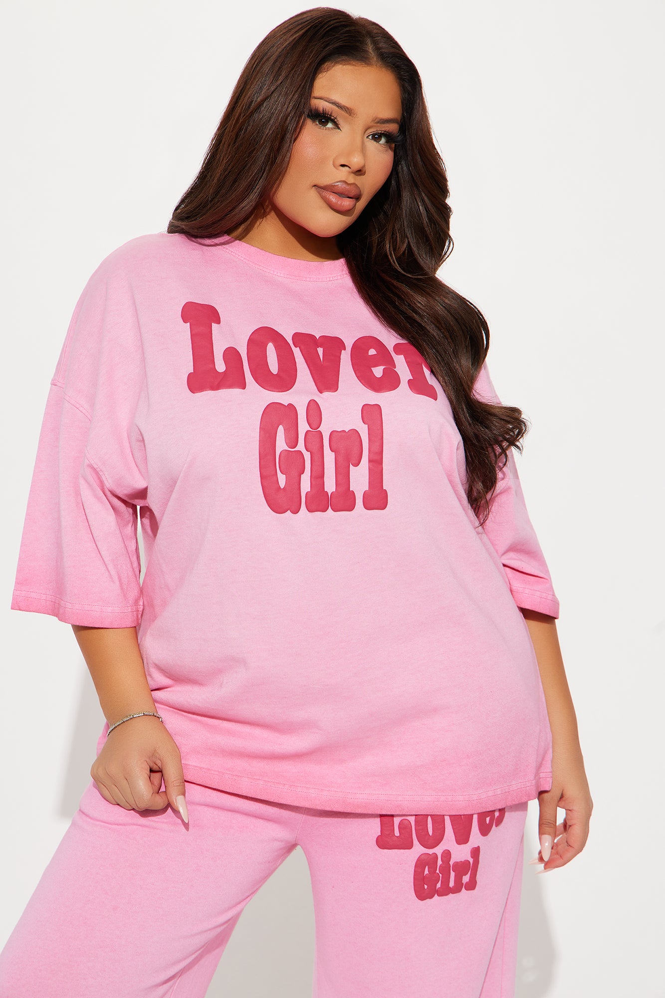 Lover Girl Fleece Sweatsuit Set - Pink - Image 6