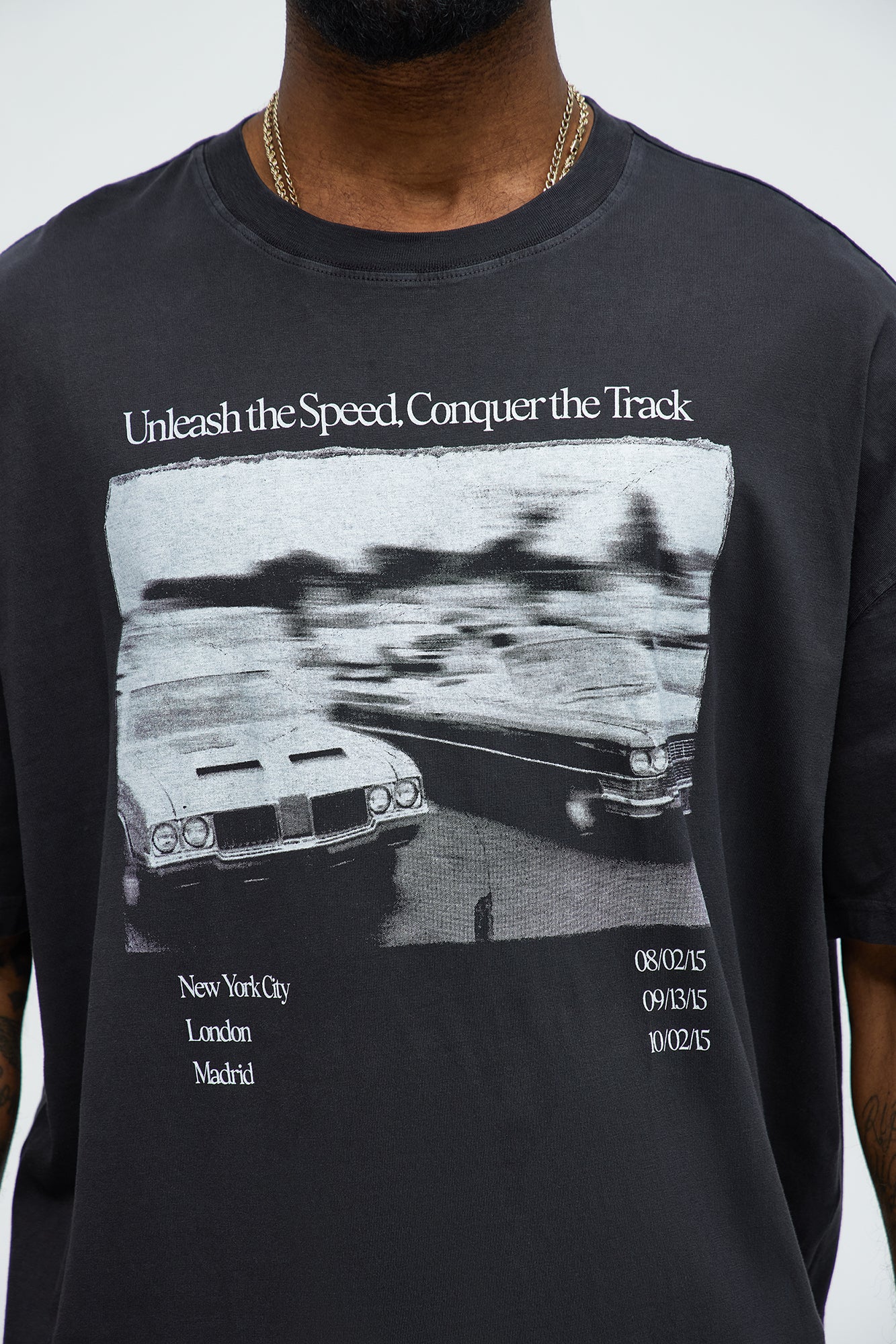 Unleash The Speed Oversized Short Sleeve Tee - Black - Image 3