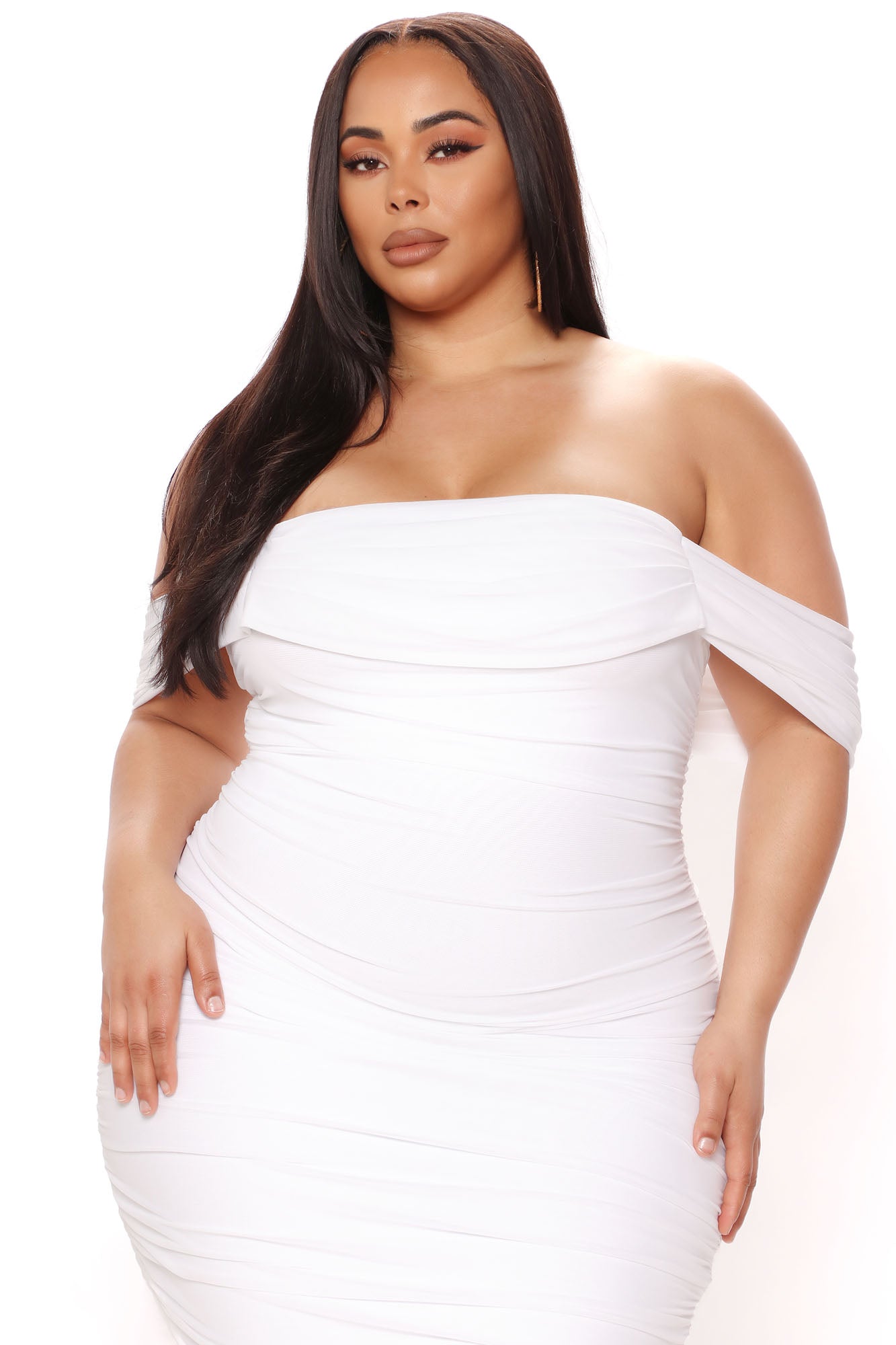 Bad For The Night Bandage Midi Dress - White - Image 7