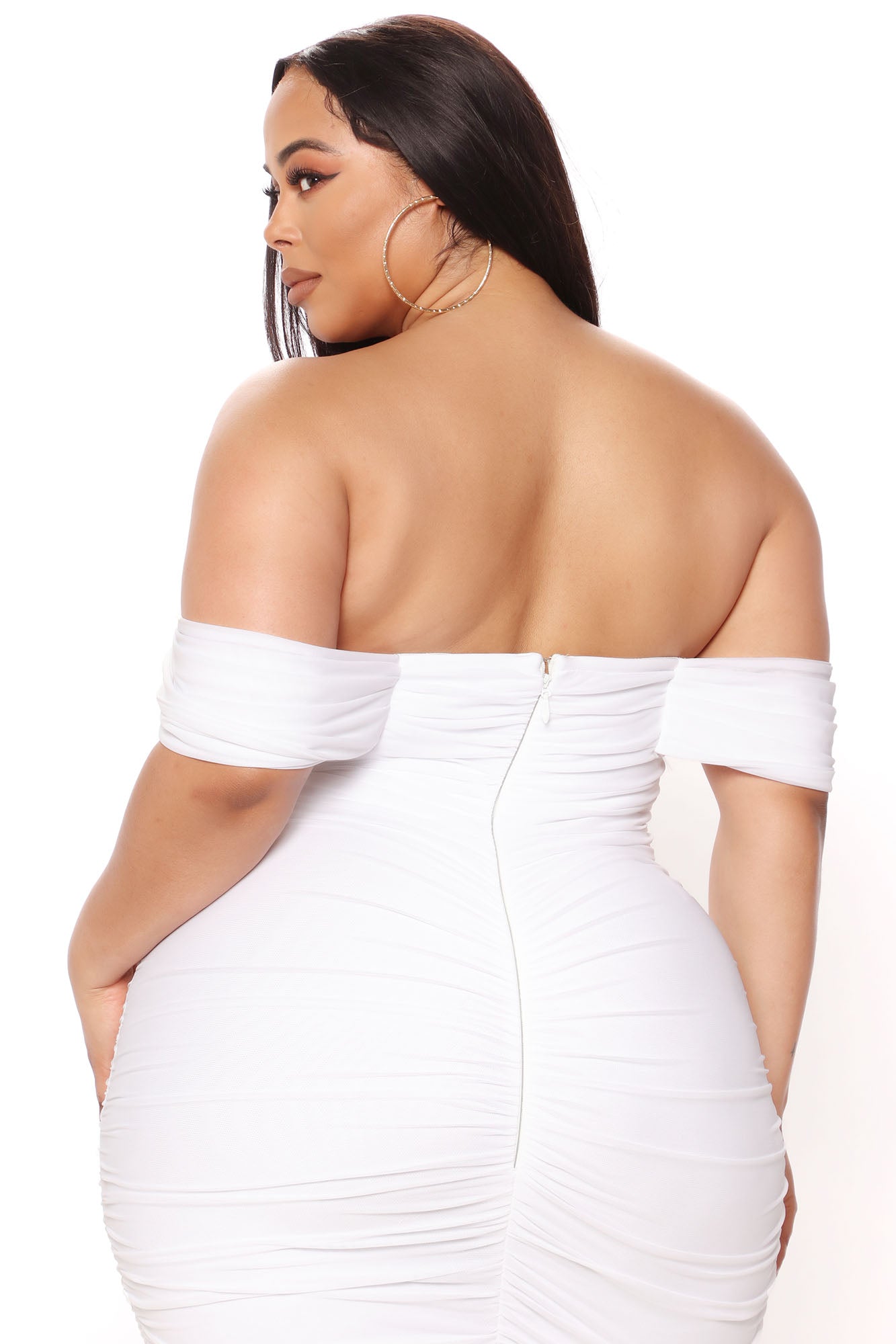 Bad For The Night Bandage Midi Dress - White - Image 9