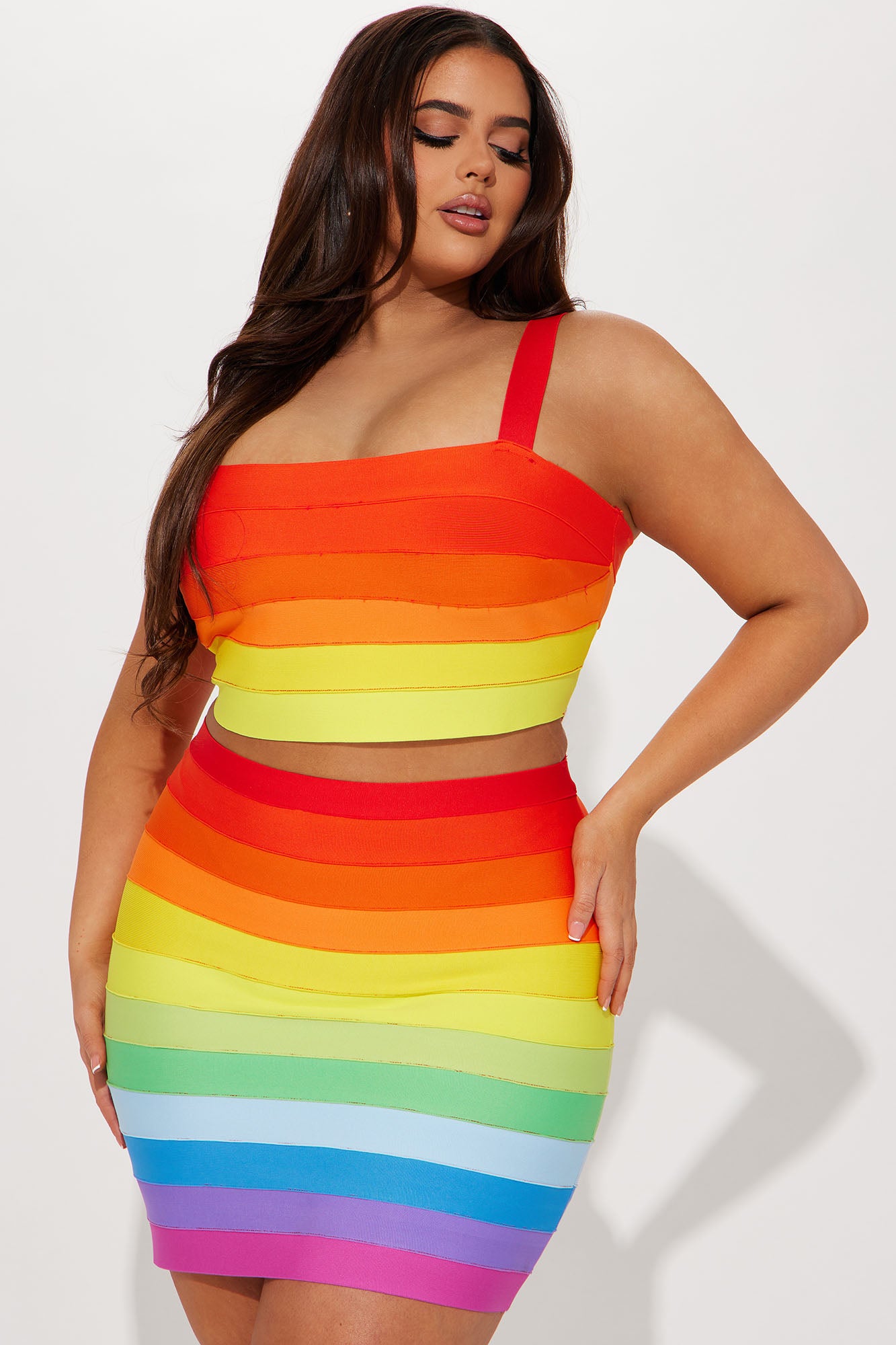 Rainbow Life Bandage Skirt Set - Multi Color - Image 5