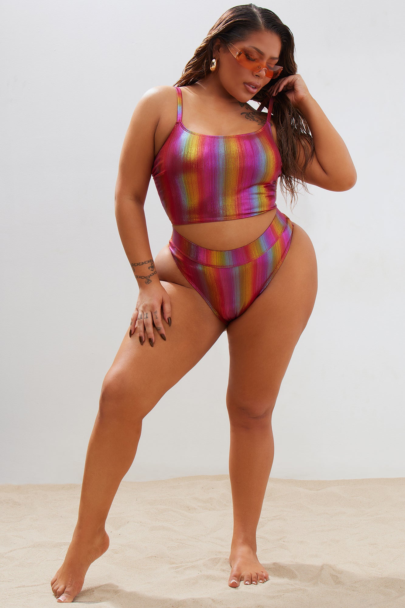 Beach Weather 2 Piece High Rise Bikini - Multi - Image 5