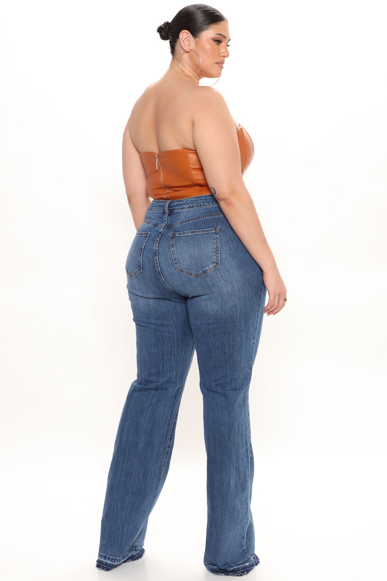 Tall Road Tripper Ripped Stretch Flare Jeans - Dark Wash - Image 7