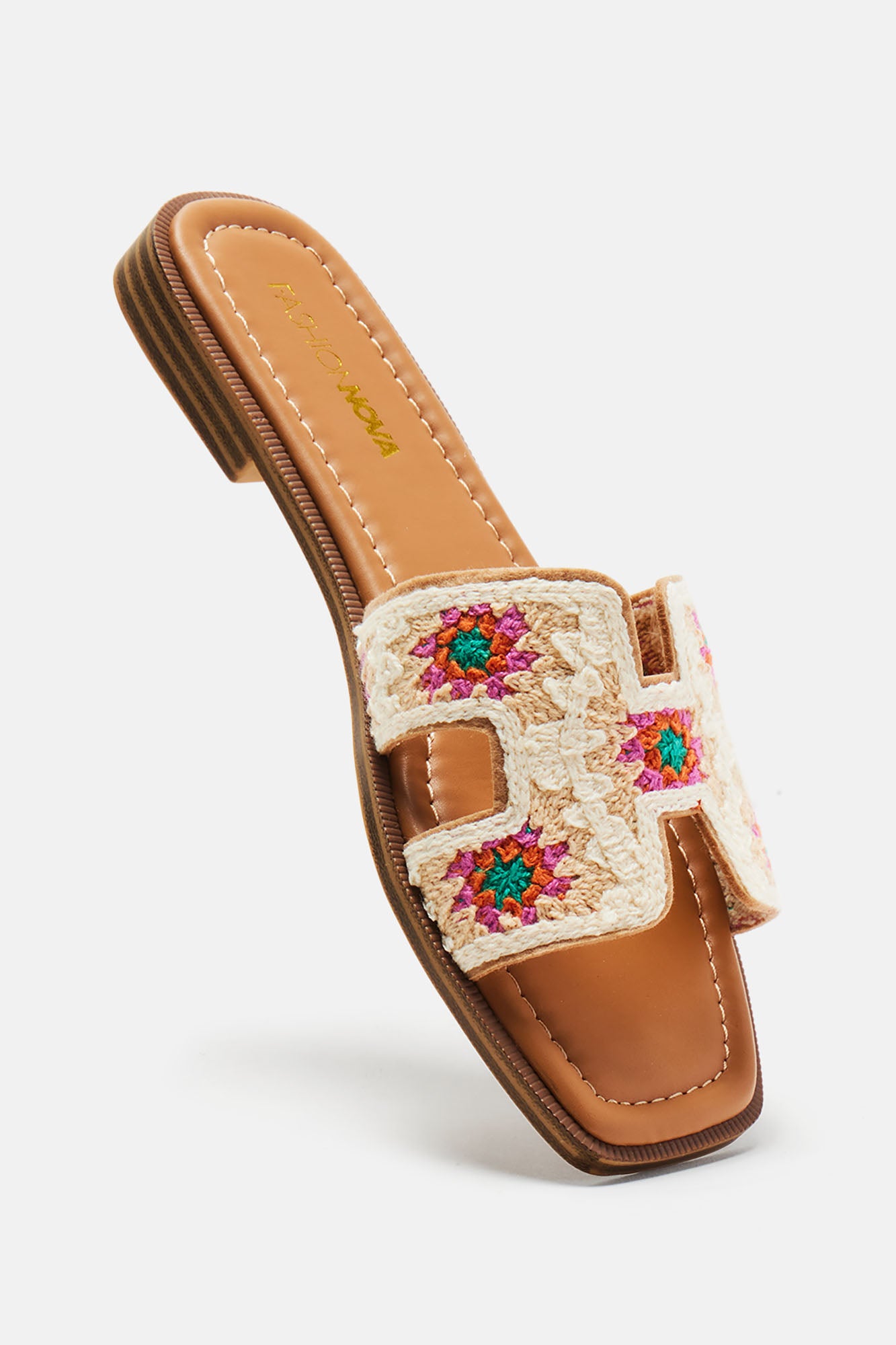 Vacation Is Calling Flat Sandals - Cream/combo - Image 4