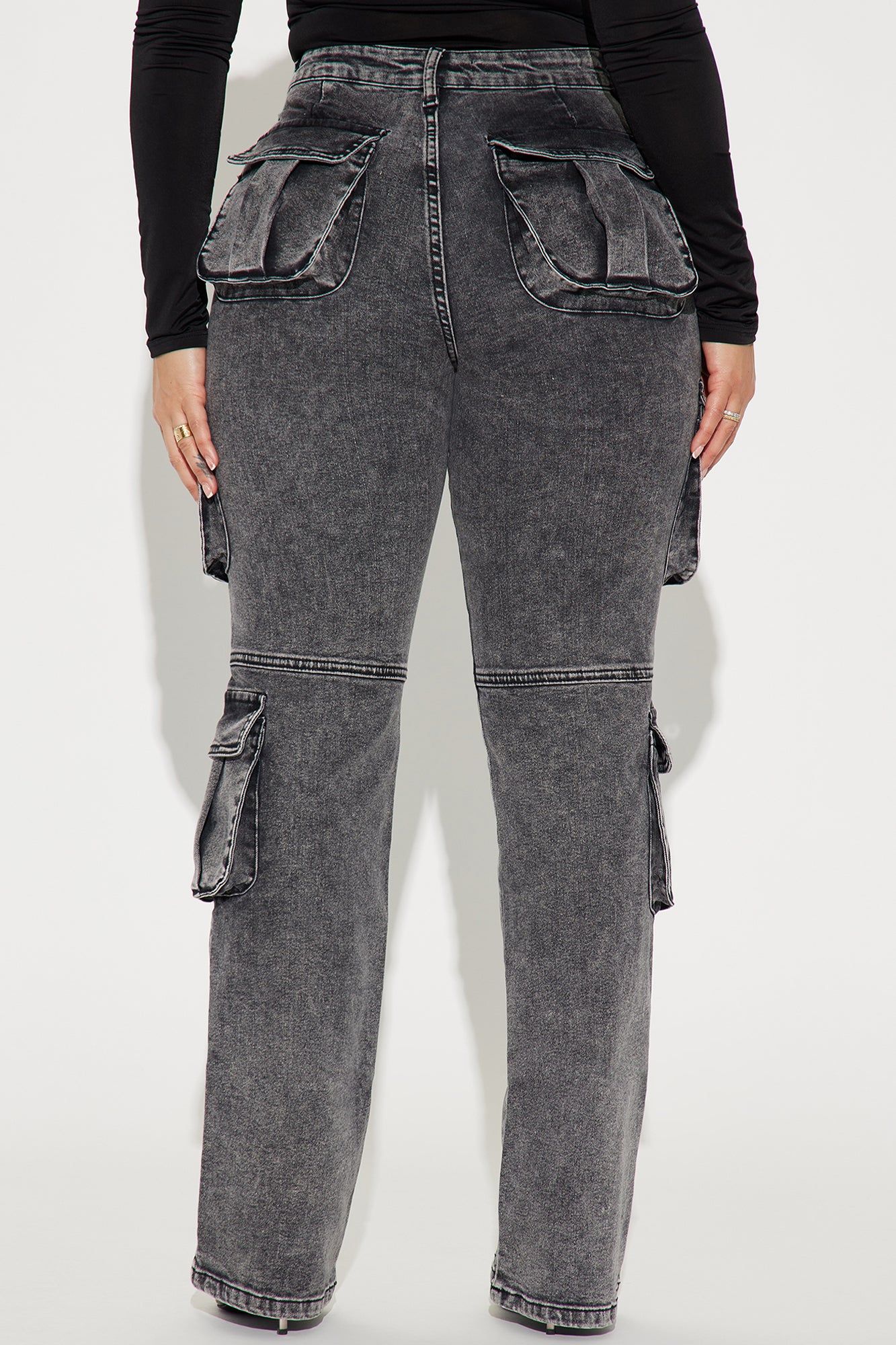 City Streets Stretch Cargo Jean - Grey - Image 3