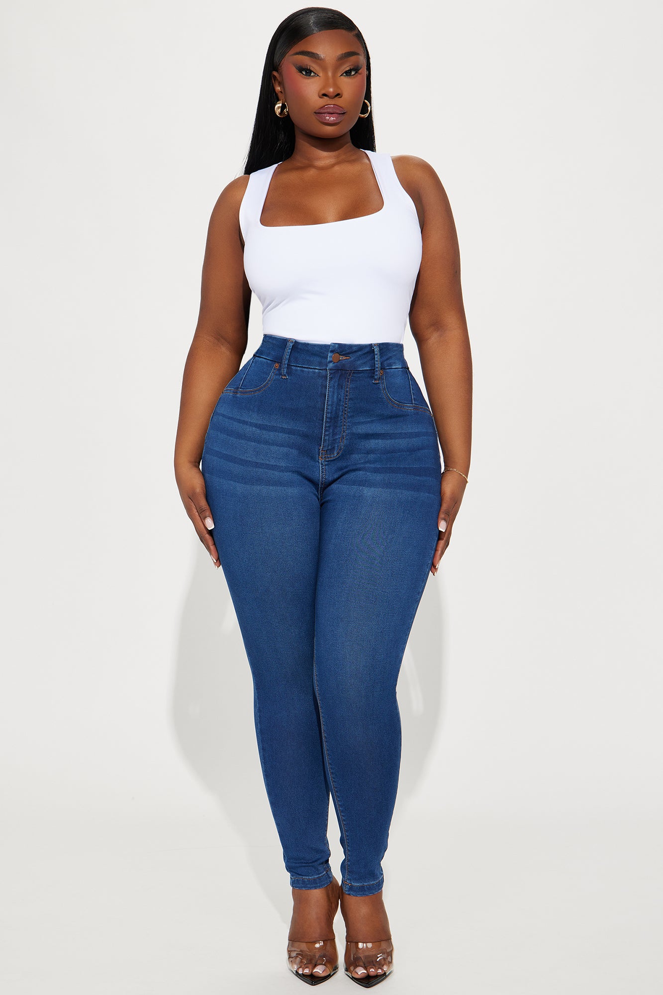 Can't Deny You Sculpting Skinny Jeans - Dark Wash - Image 5