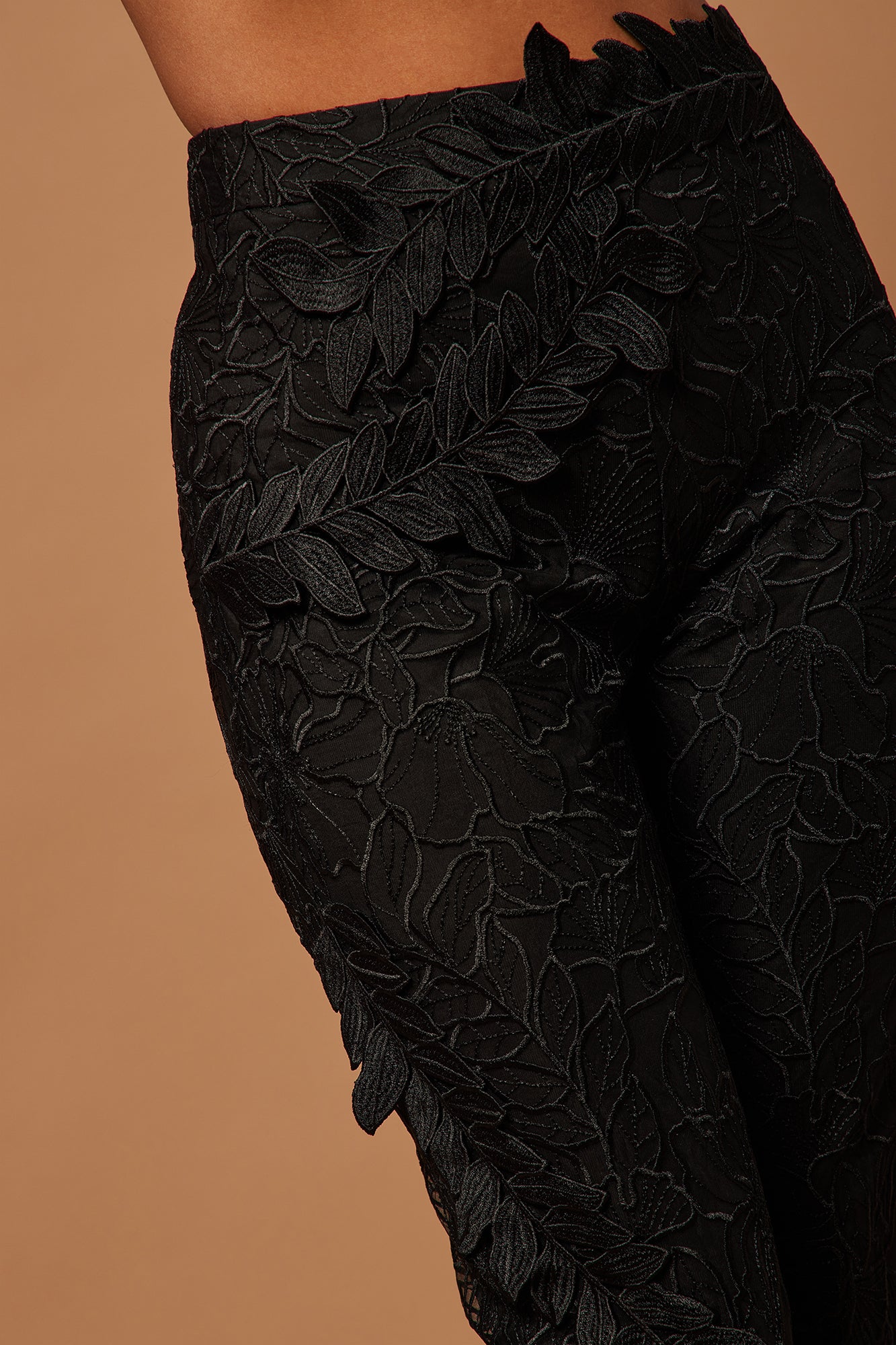 Clarissa Embroidered Pant - Black - Image 3
