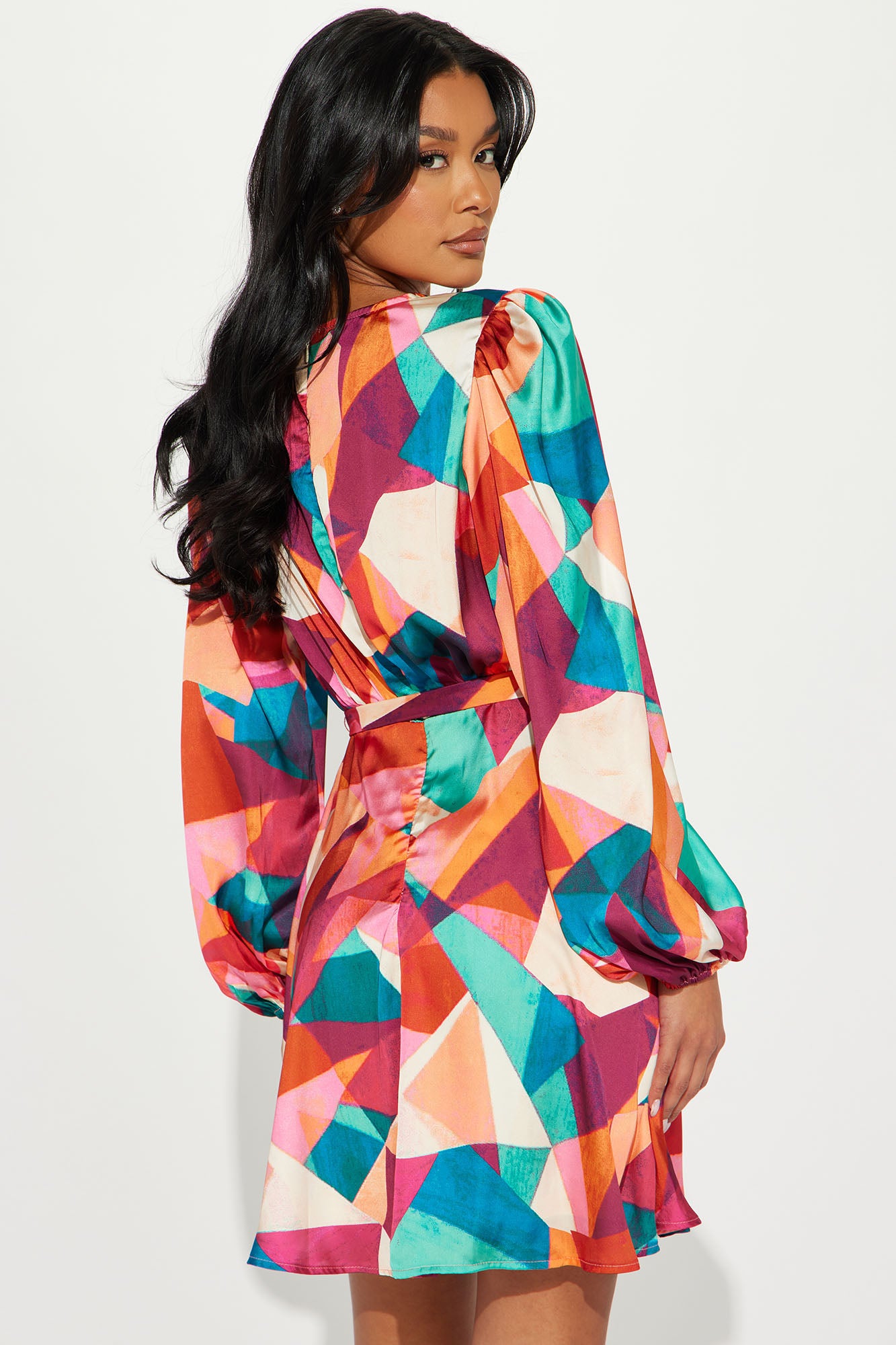 Vatican Sight Mini Dress - Rust/combo - Image 3