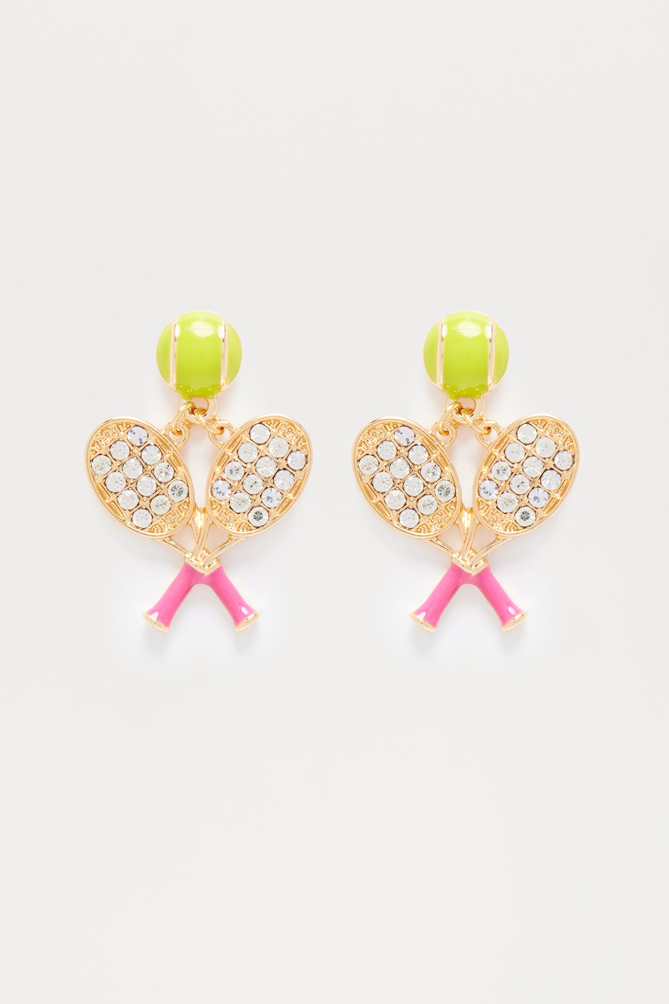 Tennis Court Earrings - Gold/Multi - Image 3