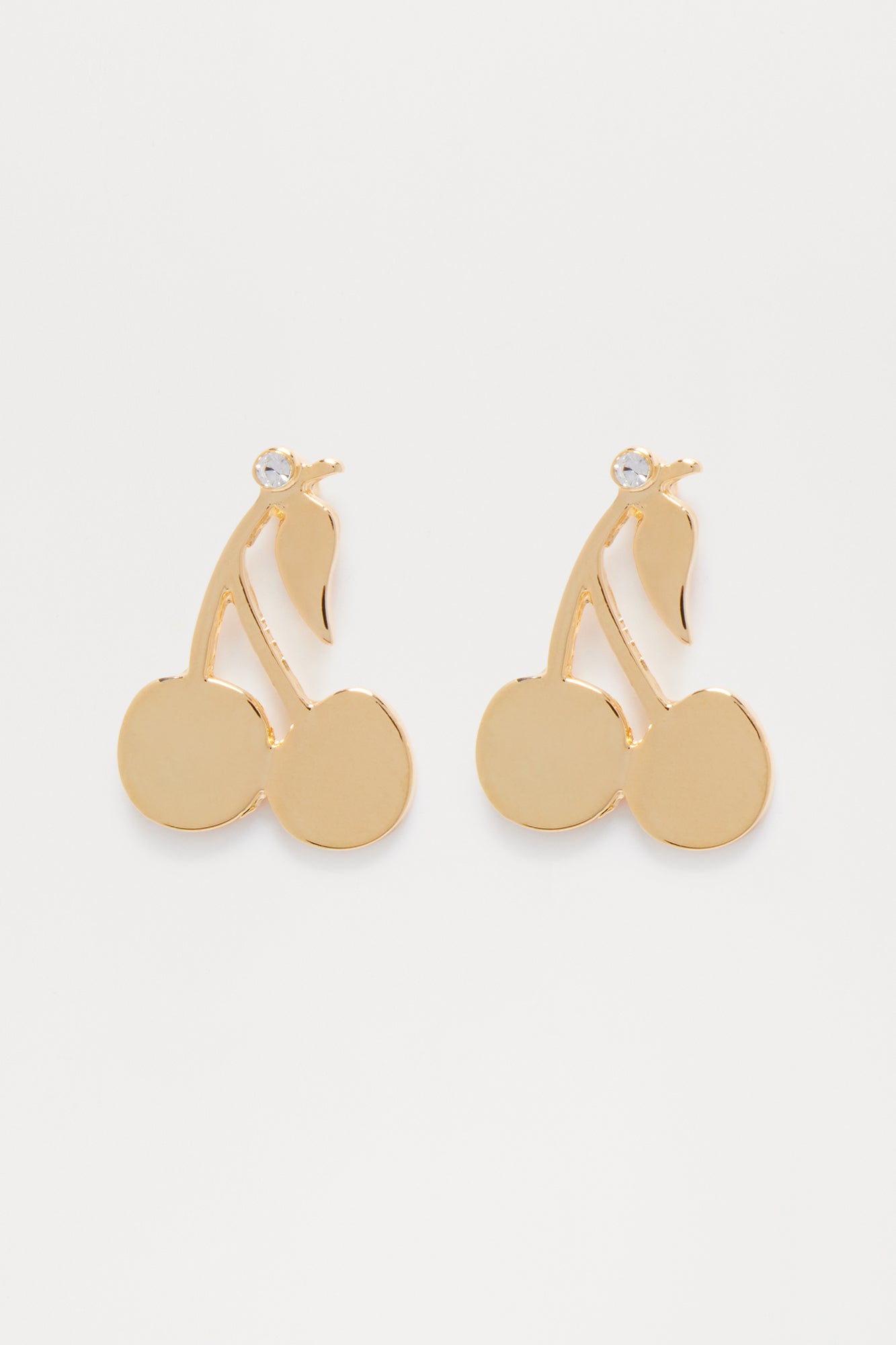 Dear Cherry Stud Earrings - Gold - Image 3