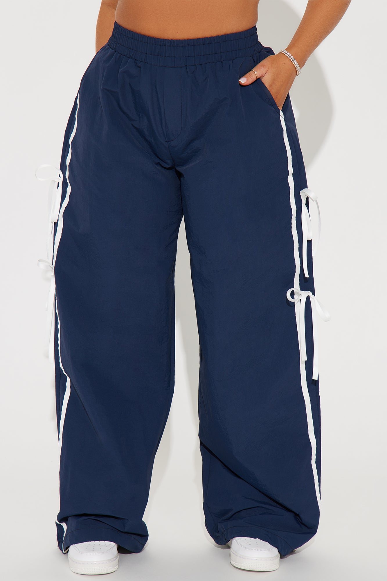 Cindy Windbreaker Track Pant - Navy - Image 3
