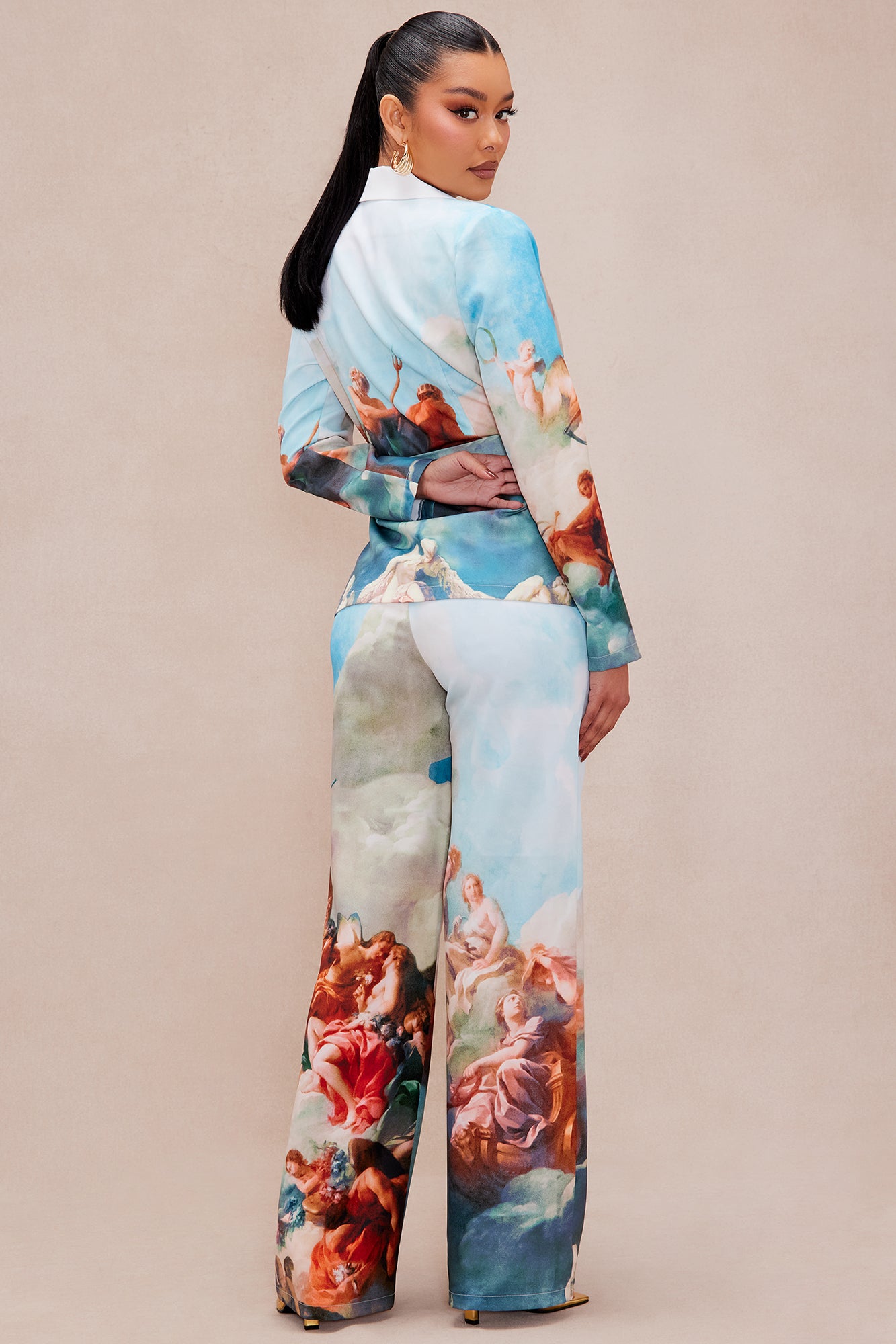 Aphrodite Blazer Suit Set - Blue/combo - Image 4