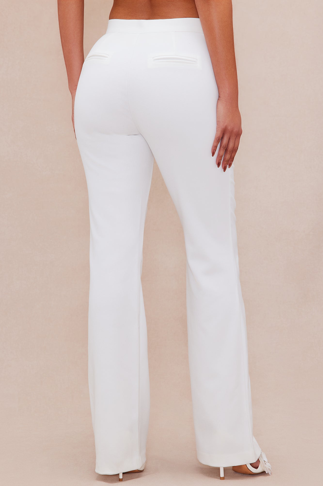 On The Clock Flare Pant - White - Image 4