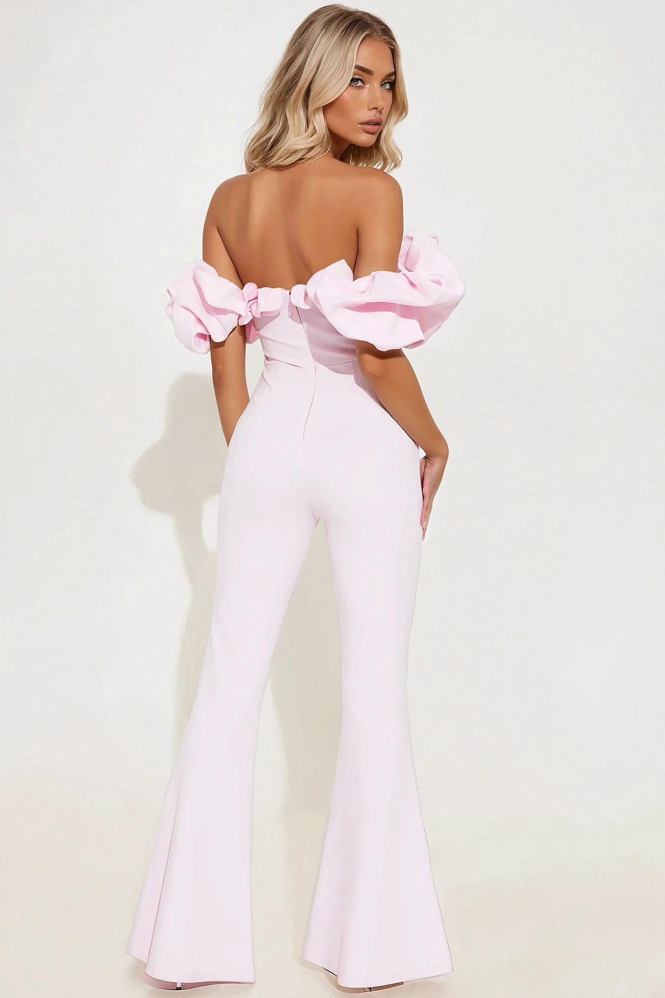 Dreaming In Ruffles Jumpsuit  - Pink - Image 3
