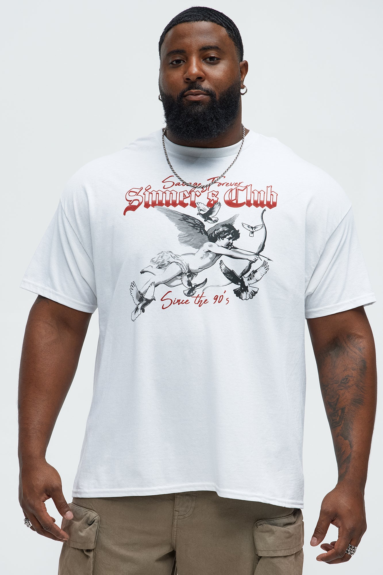 Savage Forever Sinner's Short Sleeve Tee - White - Image 4