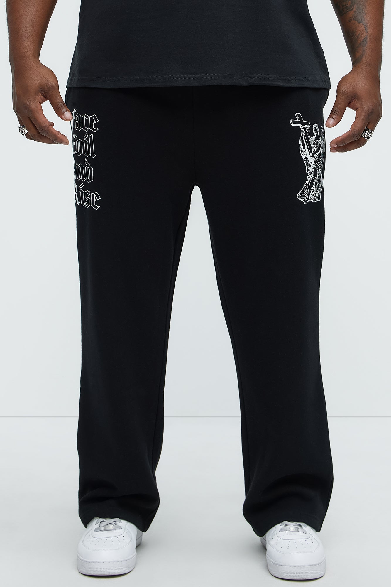 Tyson Fear Straight Sweatpants - Black - Image 7